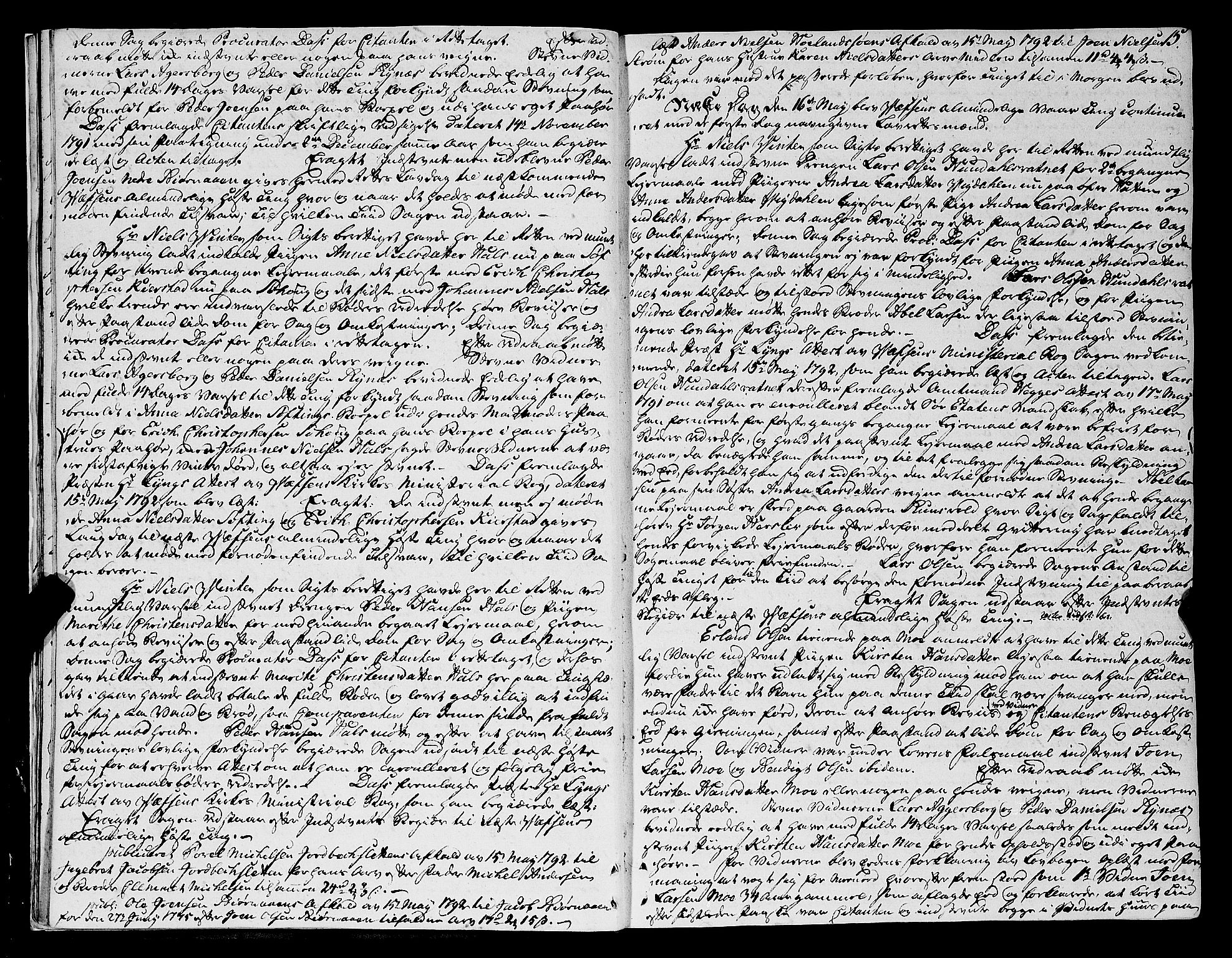 Helgeland sorenskriveri, SAT/A-0004/1/1A/L0034: Tingbok 25A, 1792-1795, p. 14b-15a