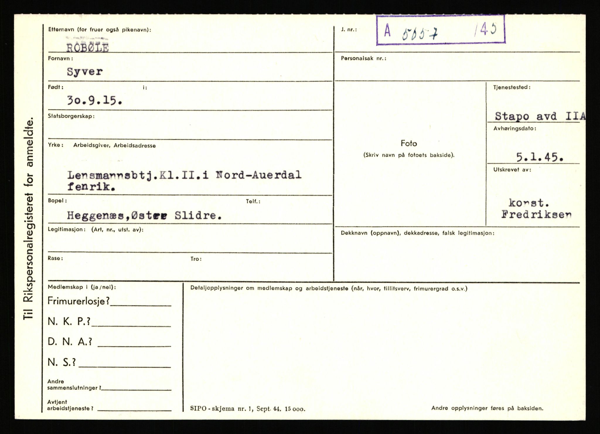 Statspolitiet - Hovedkontoret / Osloavdelingen, AV/RA-S-1329/C/Ca/L0013: Raa - Servold, 1943-1945, p. 1599