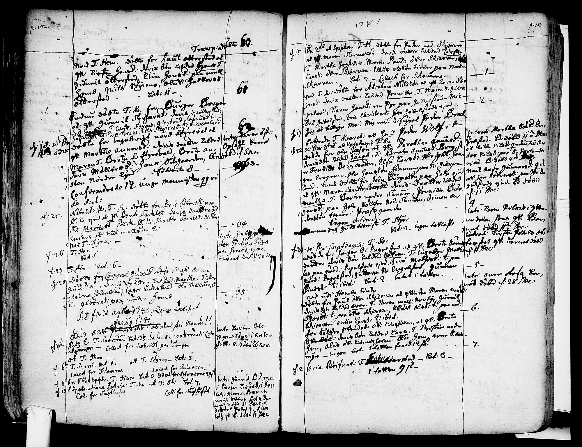 Lardal kirkebøker, AV/SAKO-A-350/F/Fa/L0003: Parish register (official) no. I 3, 1733-1815, p. 102-103