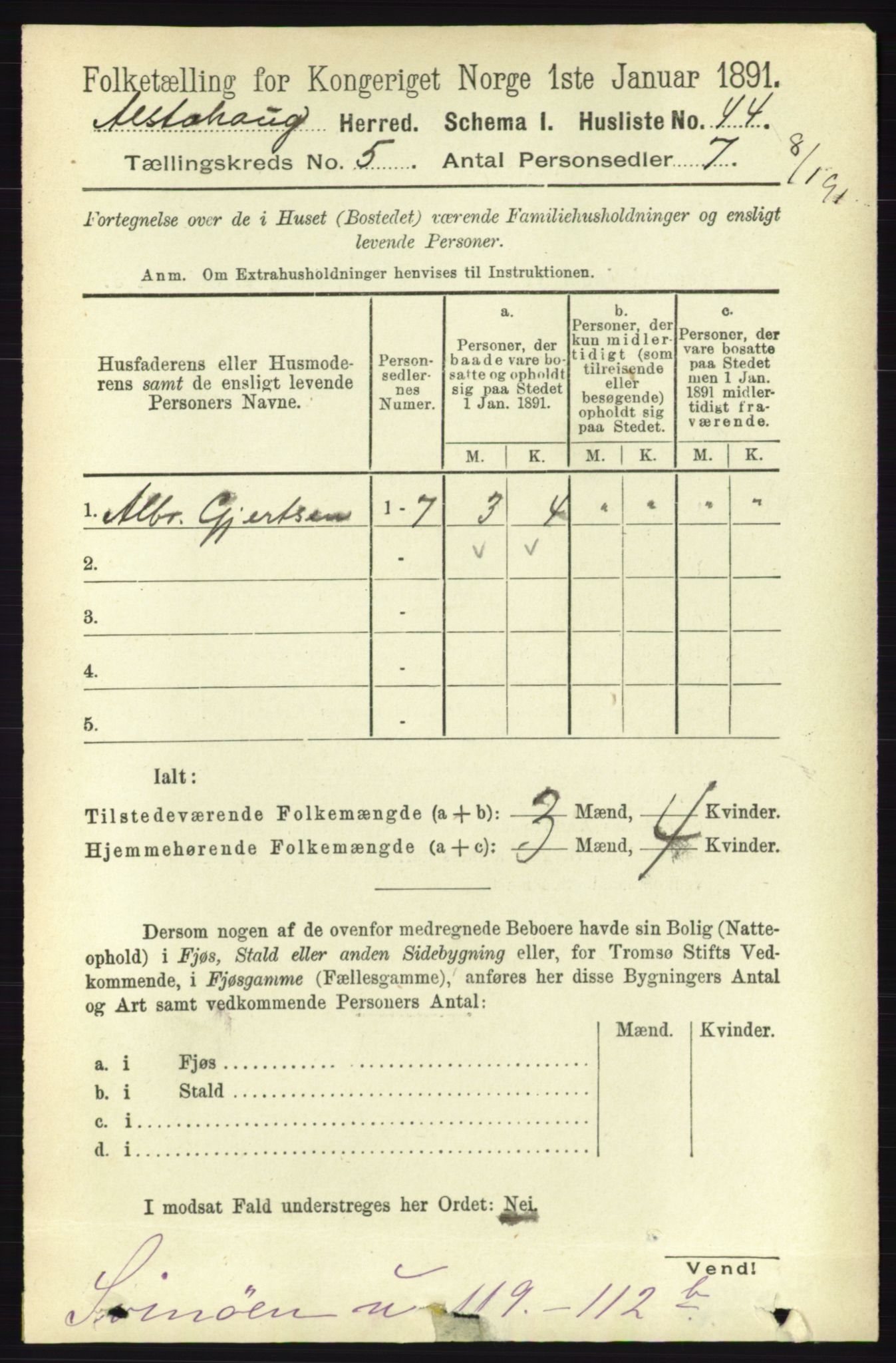 RA, 1891 census for 1820 Alstahaug, 1891, p. 1780