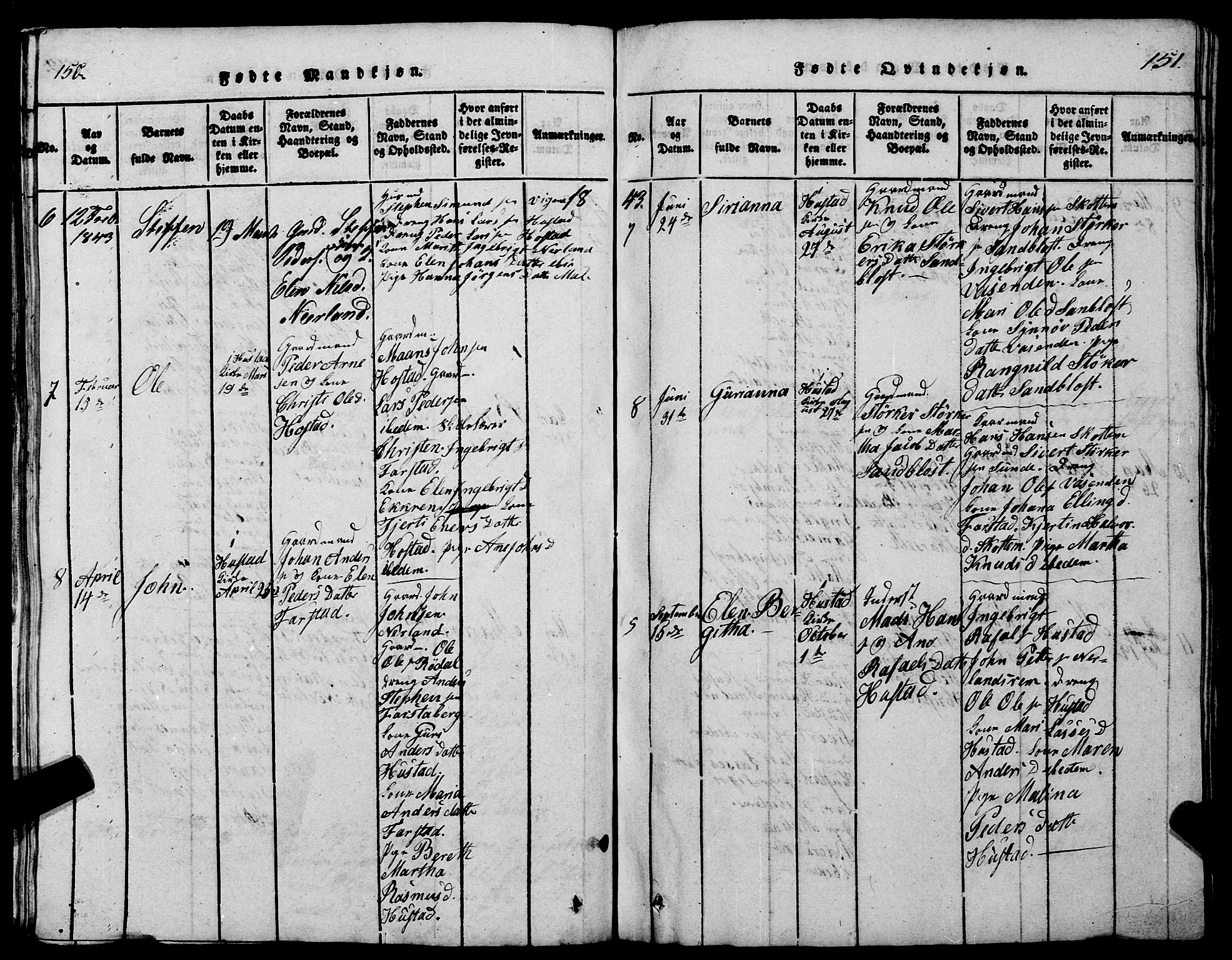 Ministerialprotokoller, klokkerbøker og fødselsregistre - Møre og Romsdal, SAT/A-1454/567/L0781: Parish register (copy) no. 567C01, 1818-1845, p. 150-151