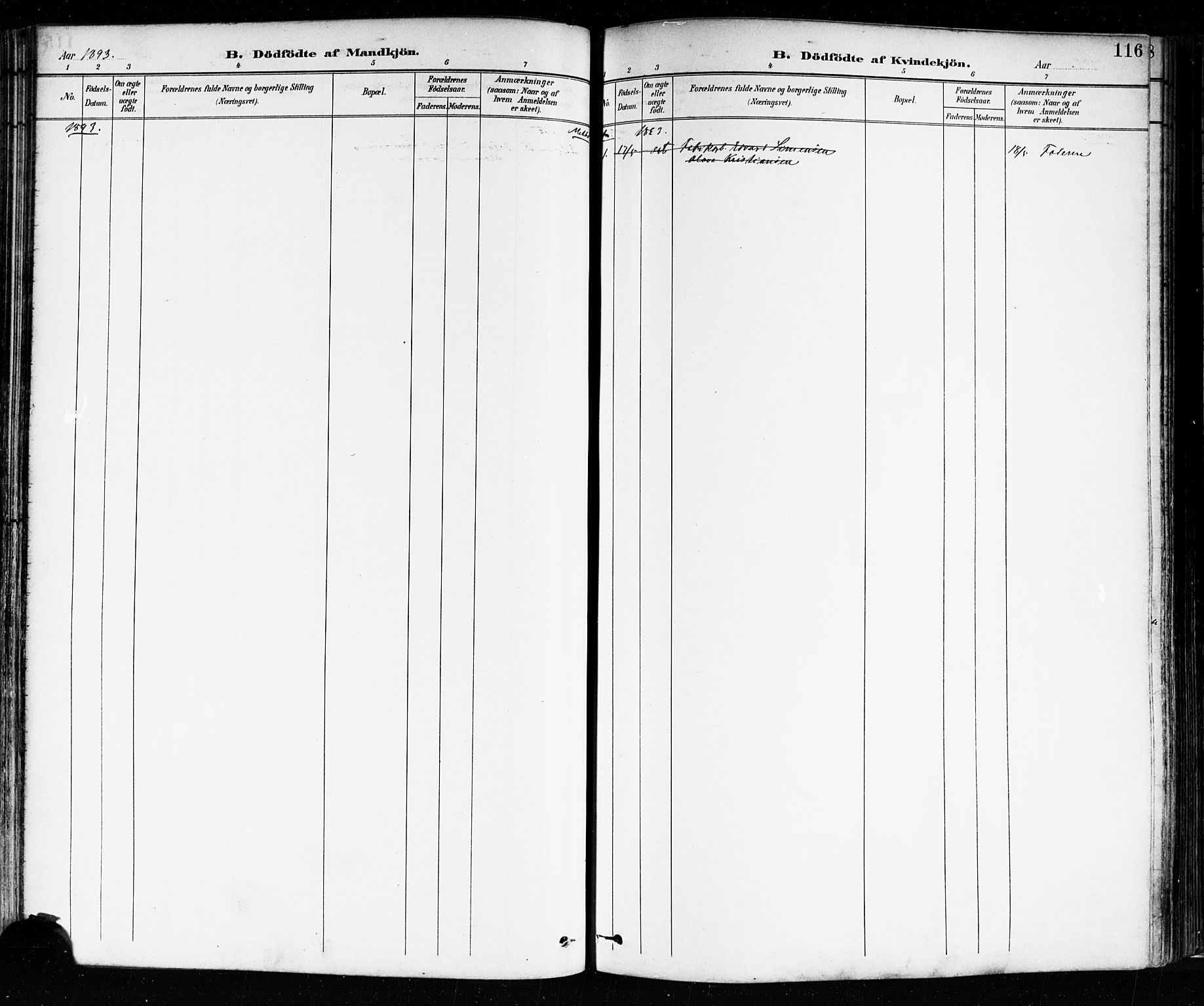 Sarpsborg prestekontor Kirkebøker, AV/SAO-A-2006/F/Fa/L0004: Parish register (official) no. 4, 1892-1899, p. 116