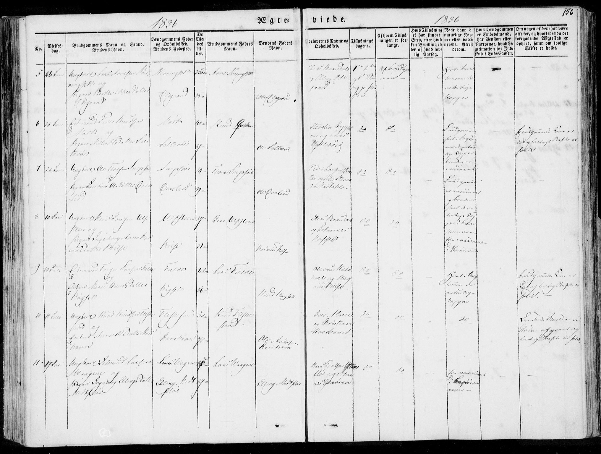 Ministerialprotokoller, klokkerbøker og fødselsregistre - Møre og Romsdal, AV/SAT-A-1454/509/L0104: Parish register (official) no. 509A02, 1833-1847, p. 156