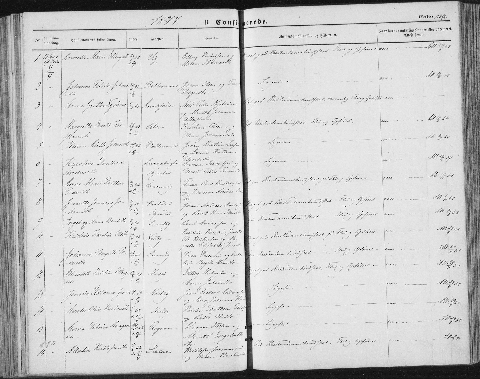 Ministerialprotokoller, klokkerbøker og fødselsregistre - Nordland, AV/SAT-A-1459/847/L0668: Parish register (official) no. 847A08, 1872-1886, p. 139