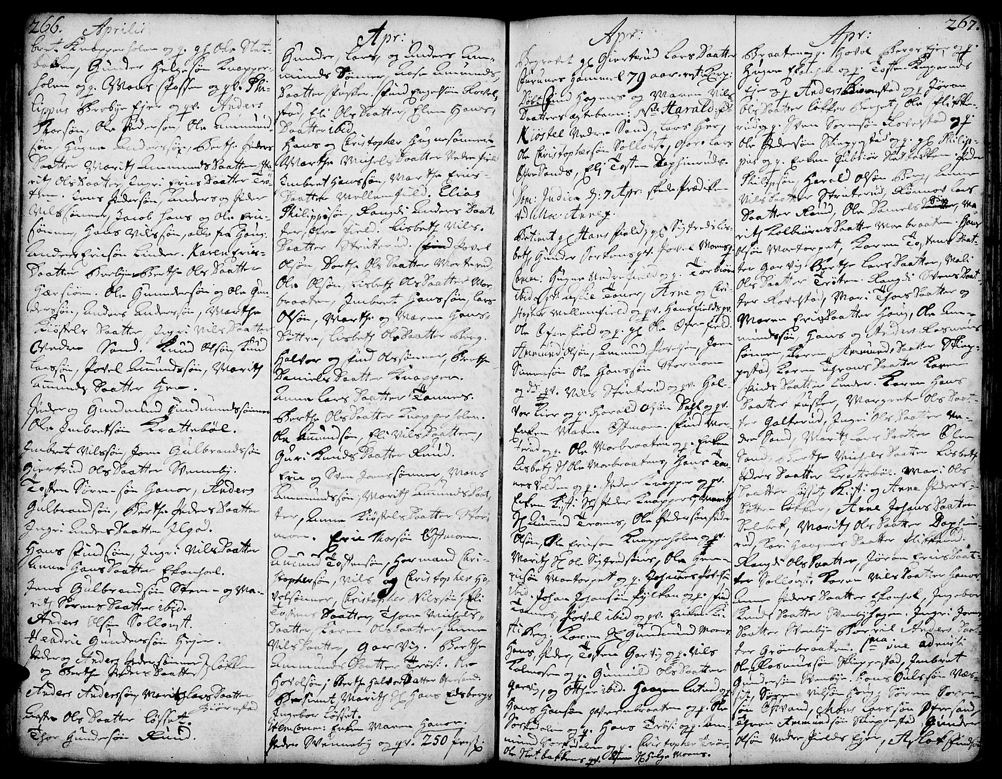 Strøm-Odalen prestekontor, AV/SAH-PREST-028/H/Ha/Haa/L0002: Parish register (official) no. 2, 1716-1740, p. 266-267