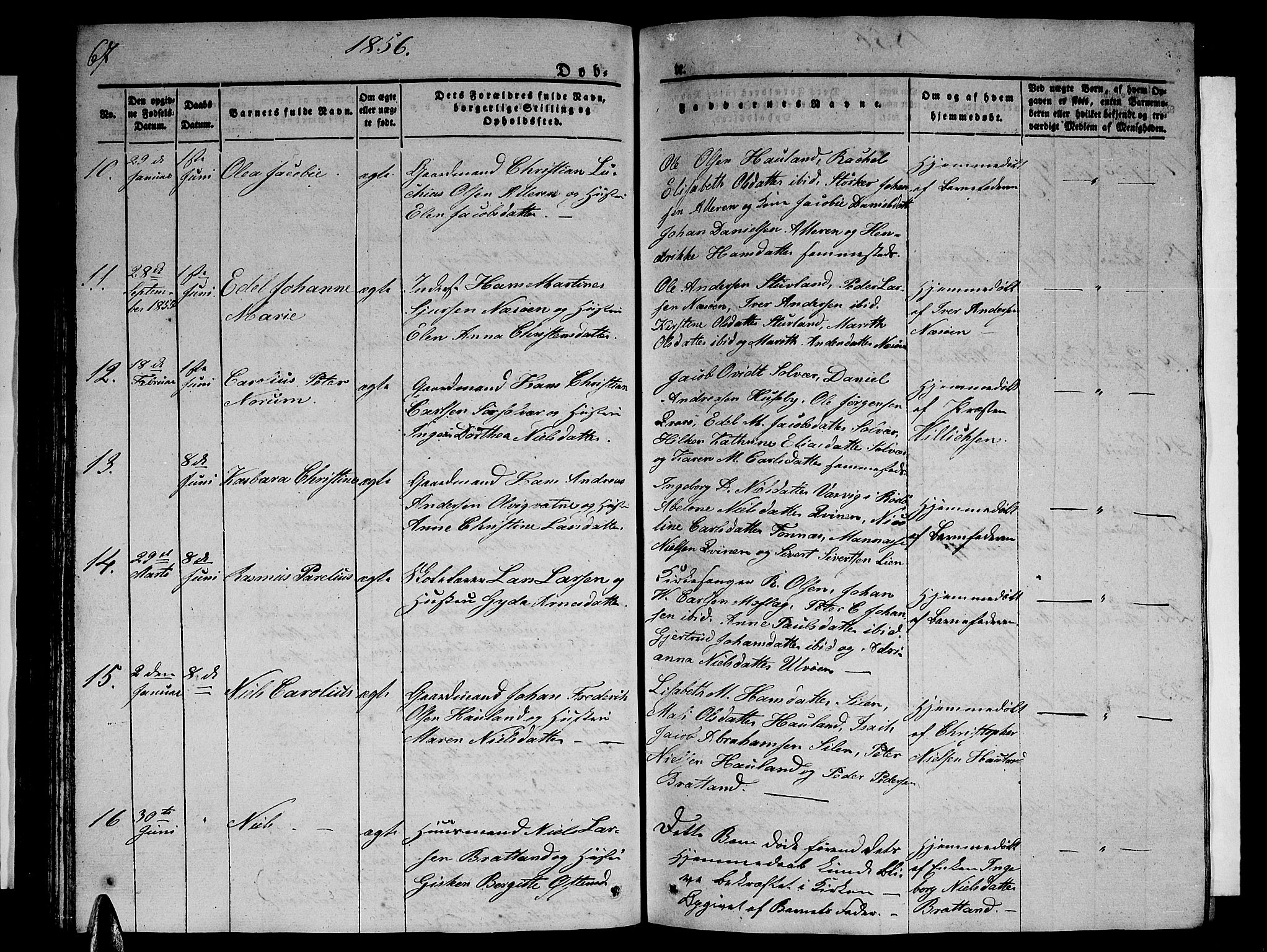 Ministerialprotokoller, klokkerbøker og fødselsregistre - Nordland, AV/SAT-A-1459/839/L0572: Parish register (copy) no. 839C02, 1841-1873, p. 67