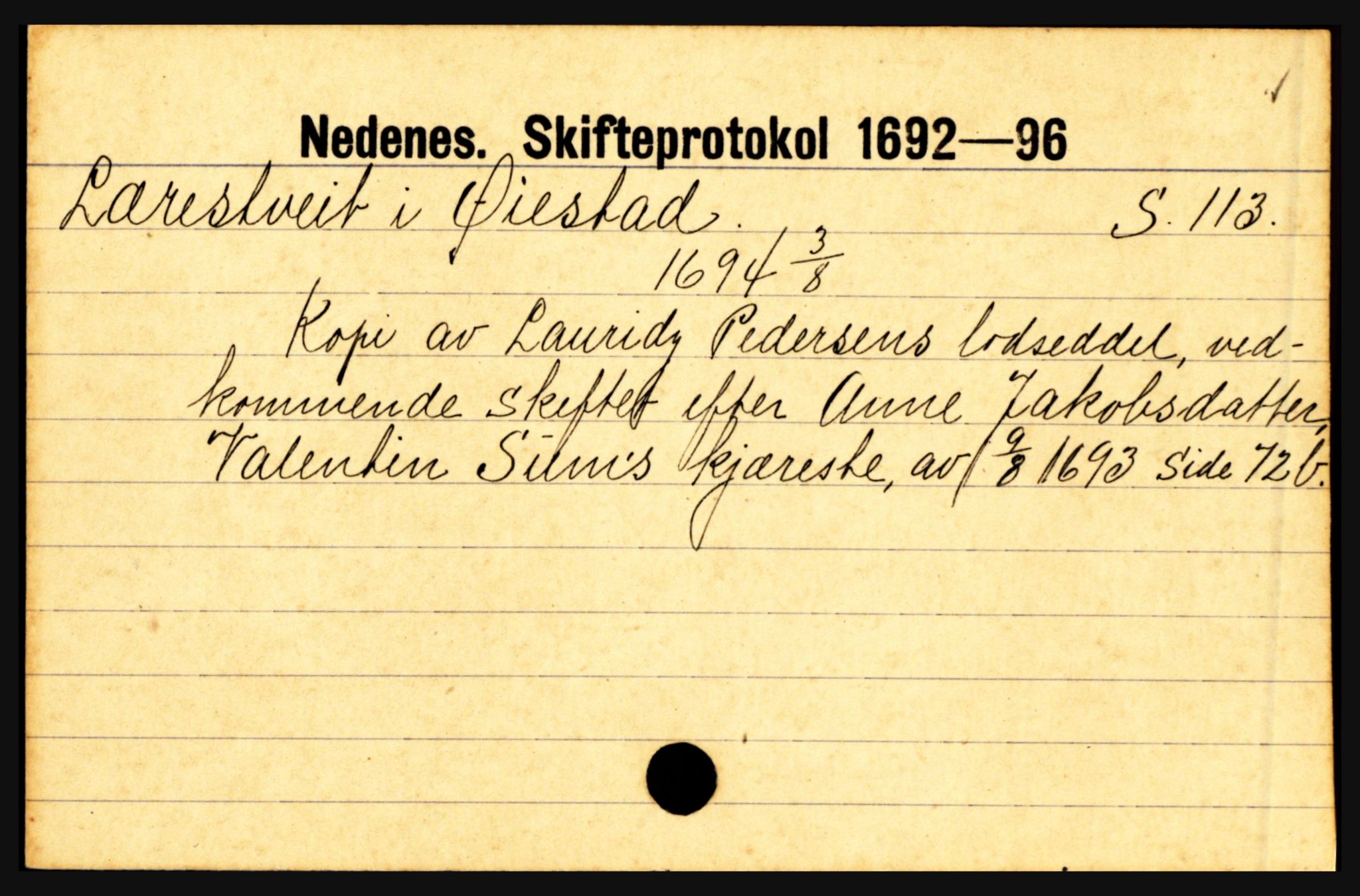 Nedenes sorenskriveri før 1824, AV/SAK-1221-0007/H, p. 18857