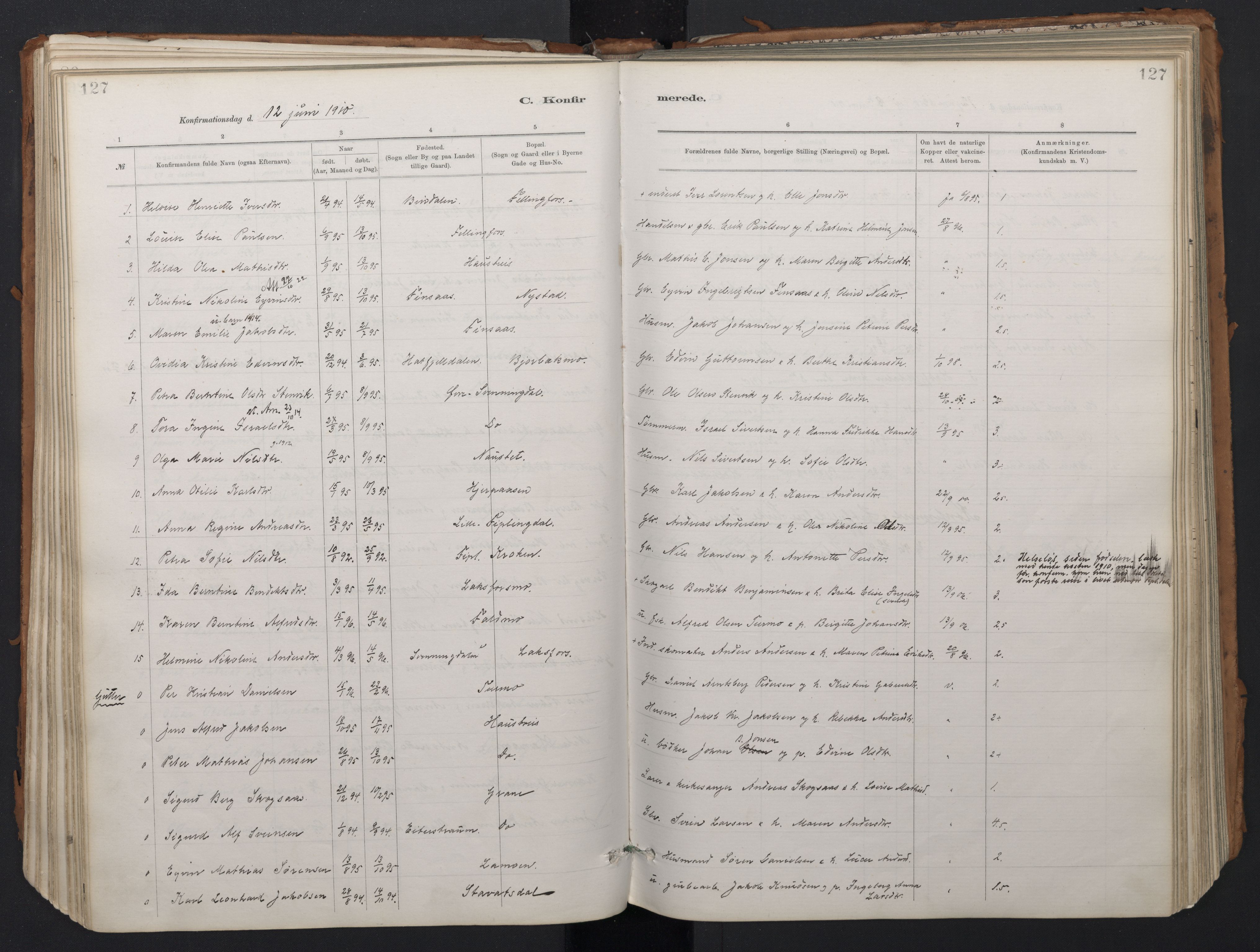 Ministerialprotokoller, klokkerbøker og fødselsregistre - Nordland, AV/SAT-A-1459/824/L0338: Parish register (official) no. 824A01, 1880-1915, p. 127