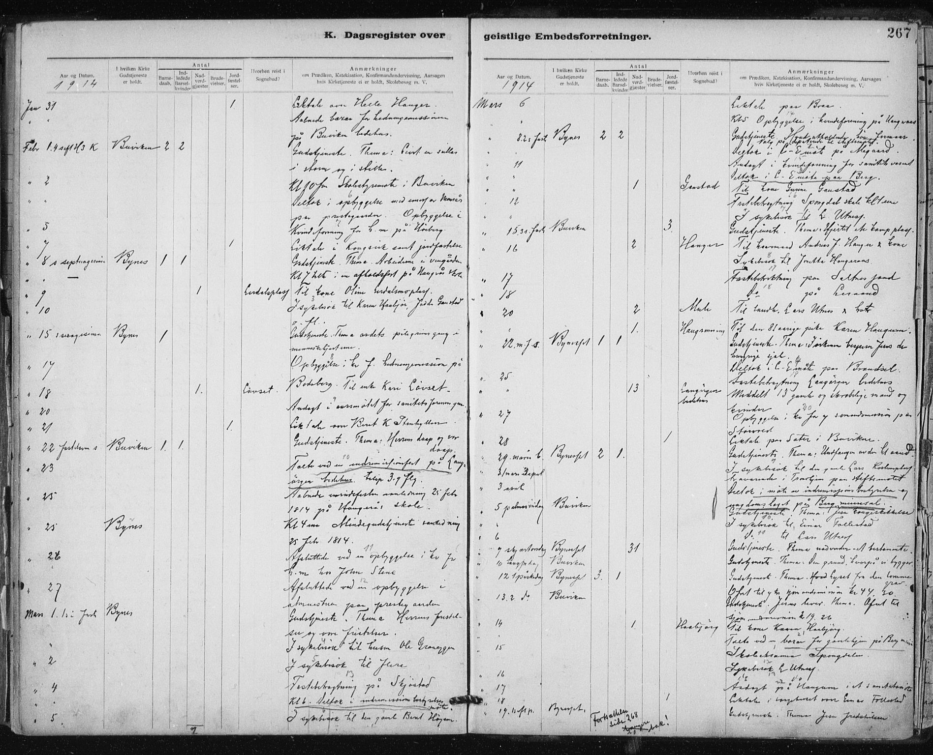 Ministerialprotokoller, klokkerbøker og fødselsregistre - Sør-Trøndelag, SAT/A-1456/612/L0381: Parish register (official) no. 612A13, 1907-1923, p. 267