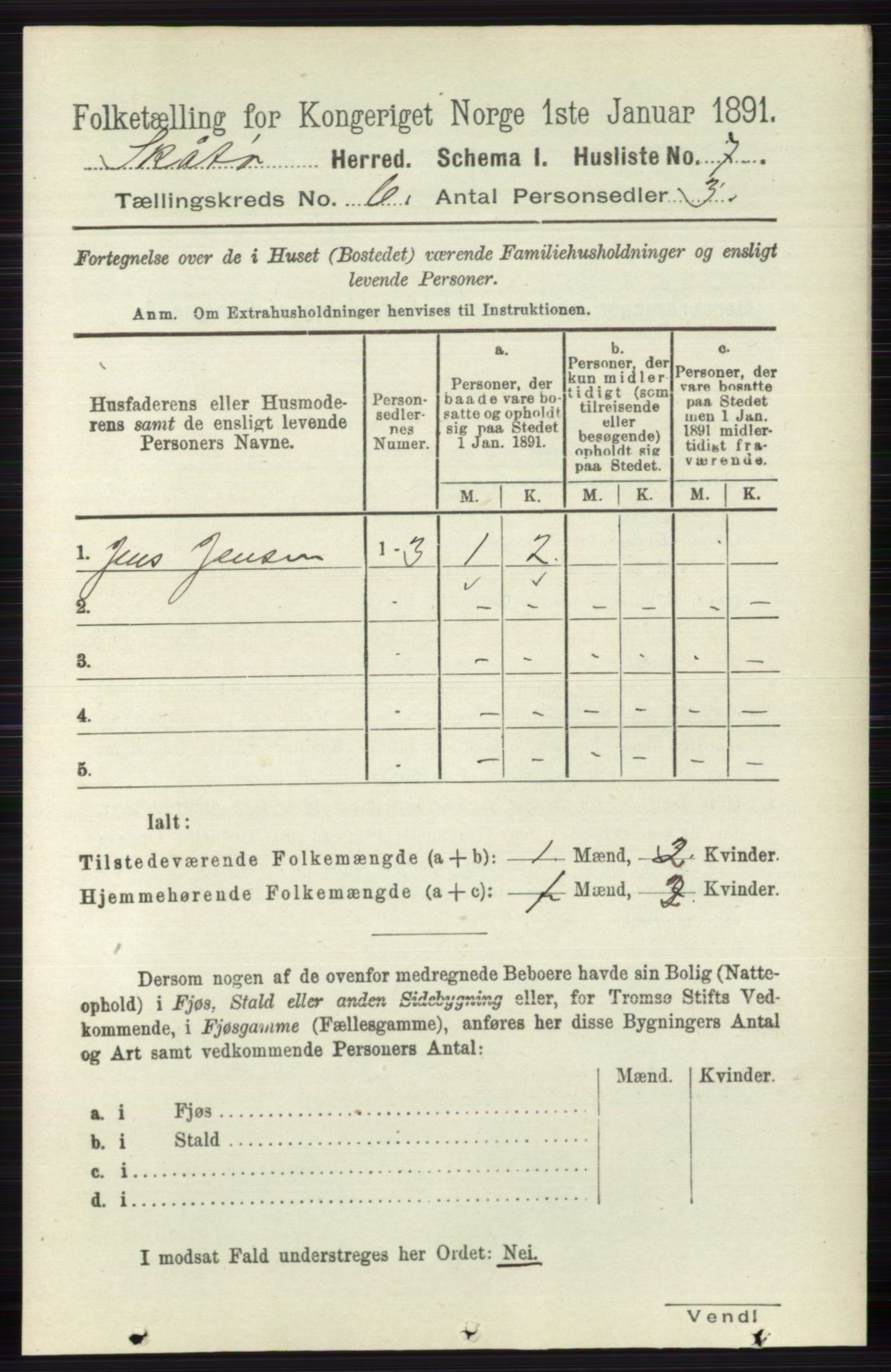 RA, 1891 census for 0815 Skåtøy, 1891, p. 2886