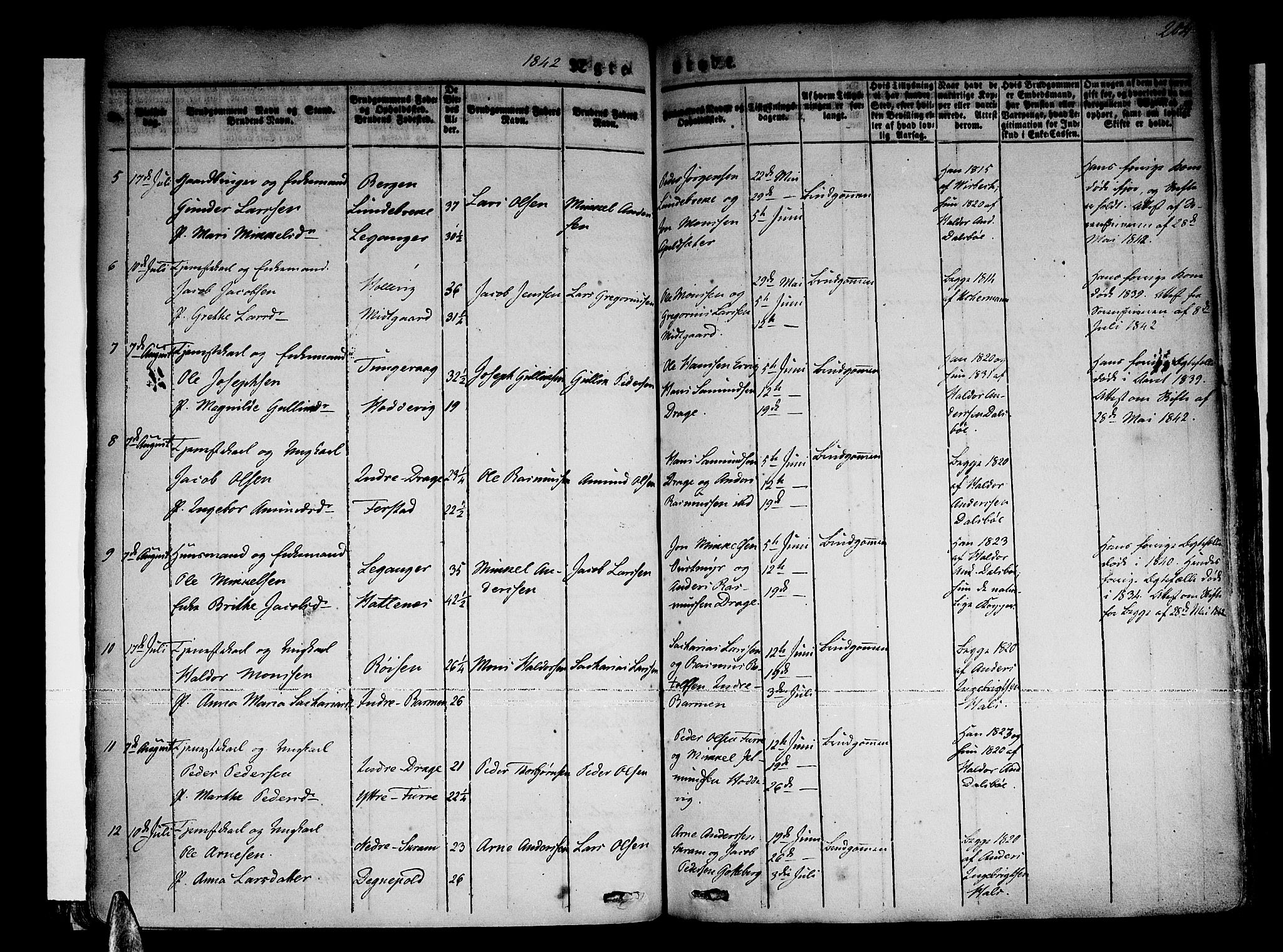 Selje sokneprestembete, SAB/A-99938/H/Ha/Haa/Haaa: Parish register (official) no. A 9, 1829-1844, p. 205