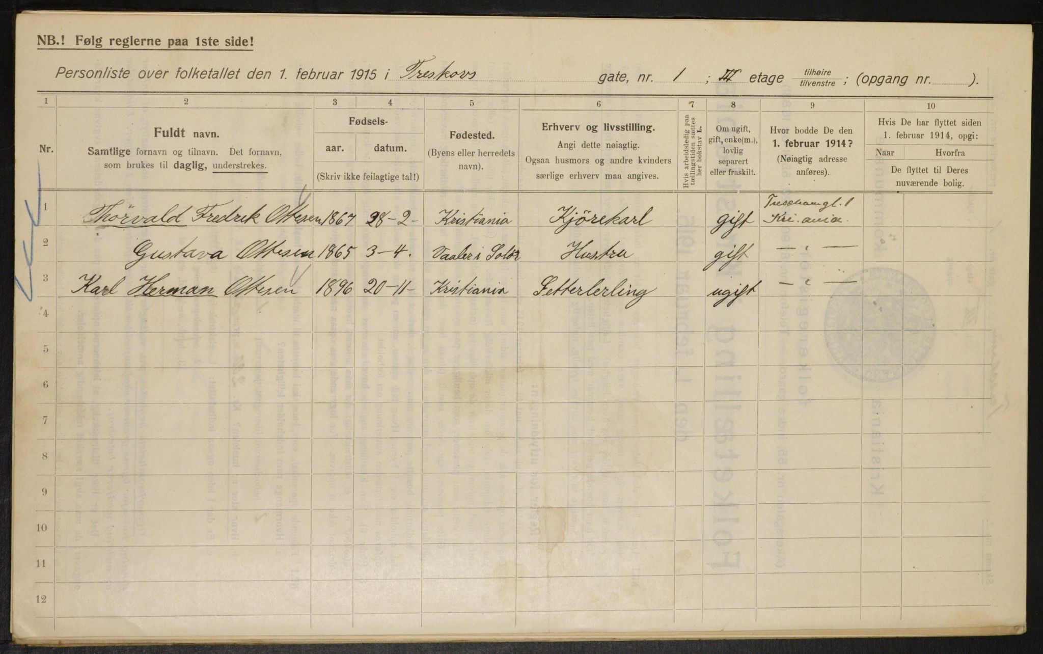 OBA, Municipal Census 1915 for Kristiania, 1915, p. 115774