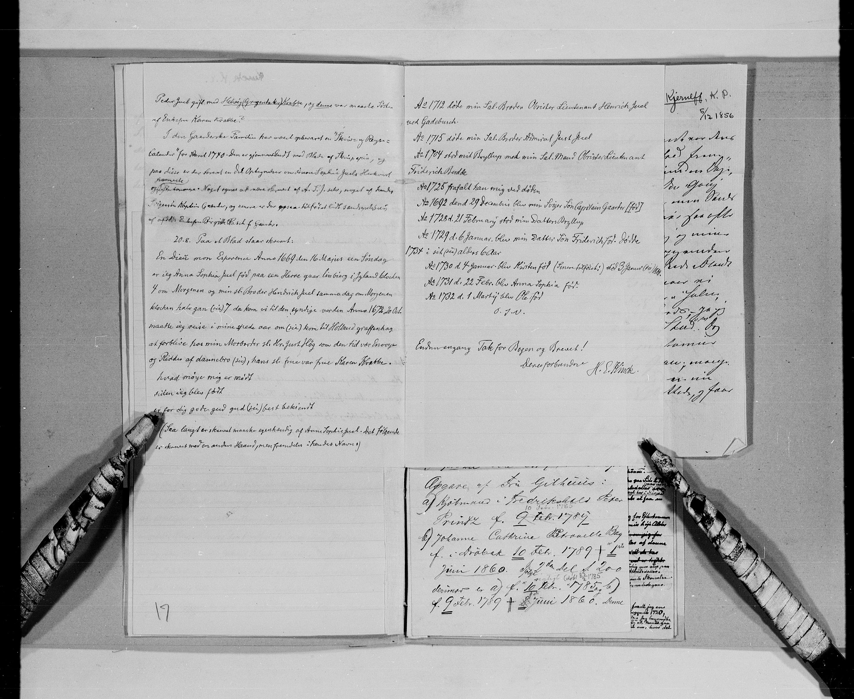 Lassens samlinger, AV/RA-PA-0051/G/L0099: Alfabetisk ordnede brev til Wilhelm Lassen: Keyser - Nissen, 1815-1907, p. 24