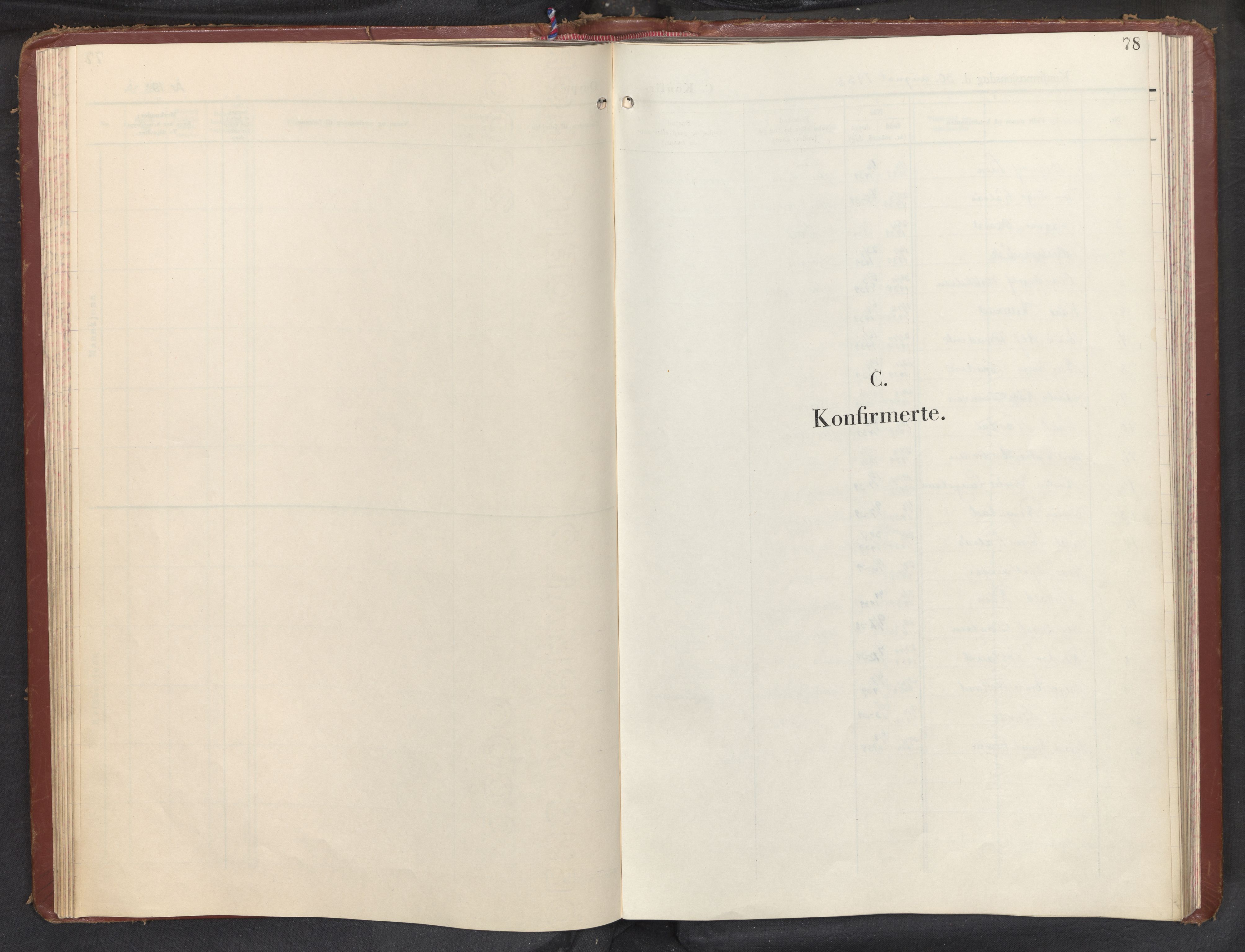 Haus sokneprestembete, SAB/A-75601/H/Haa: Parish register (official) no. E 2, 1953-1964, p. 78