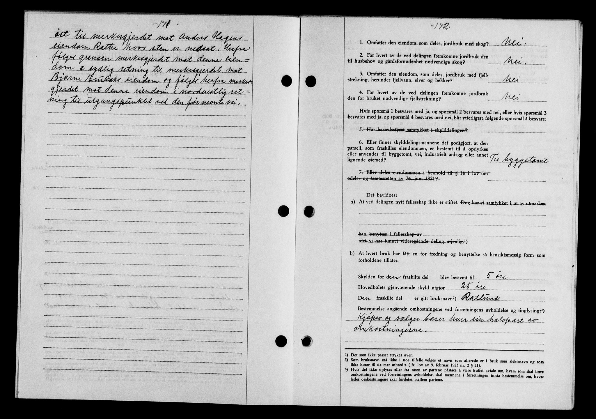 Gauldal sorenskriveri, SAT/A-0014/1/2/2C/L0052: Mortgage book no. 57, 1940-1941, Diary no: : 727/1940