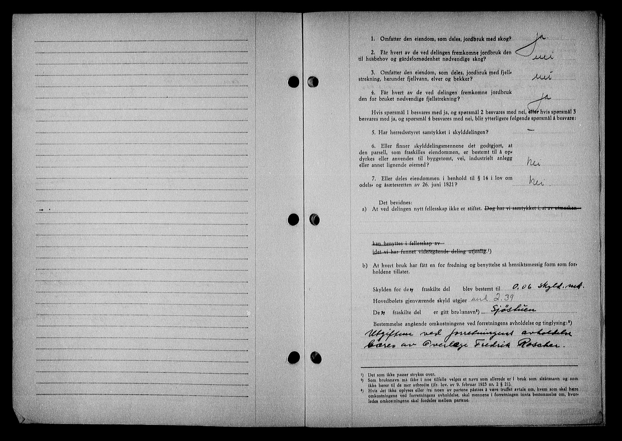 Nedenes sorenskriveri, SAK/1221-0006/G/Gb/Gba/L0049: Mortgage book no. A-III, 1941-1942, Diary no: : 946/1942