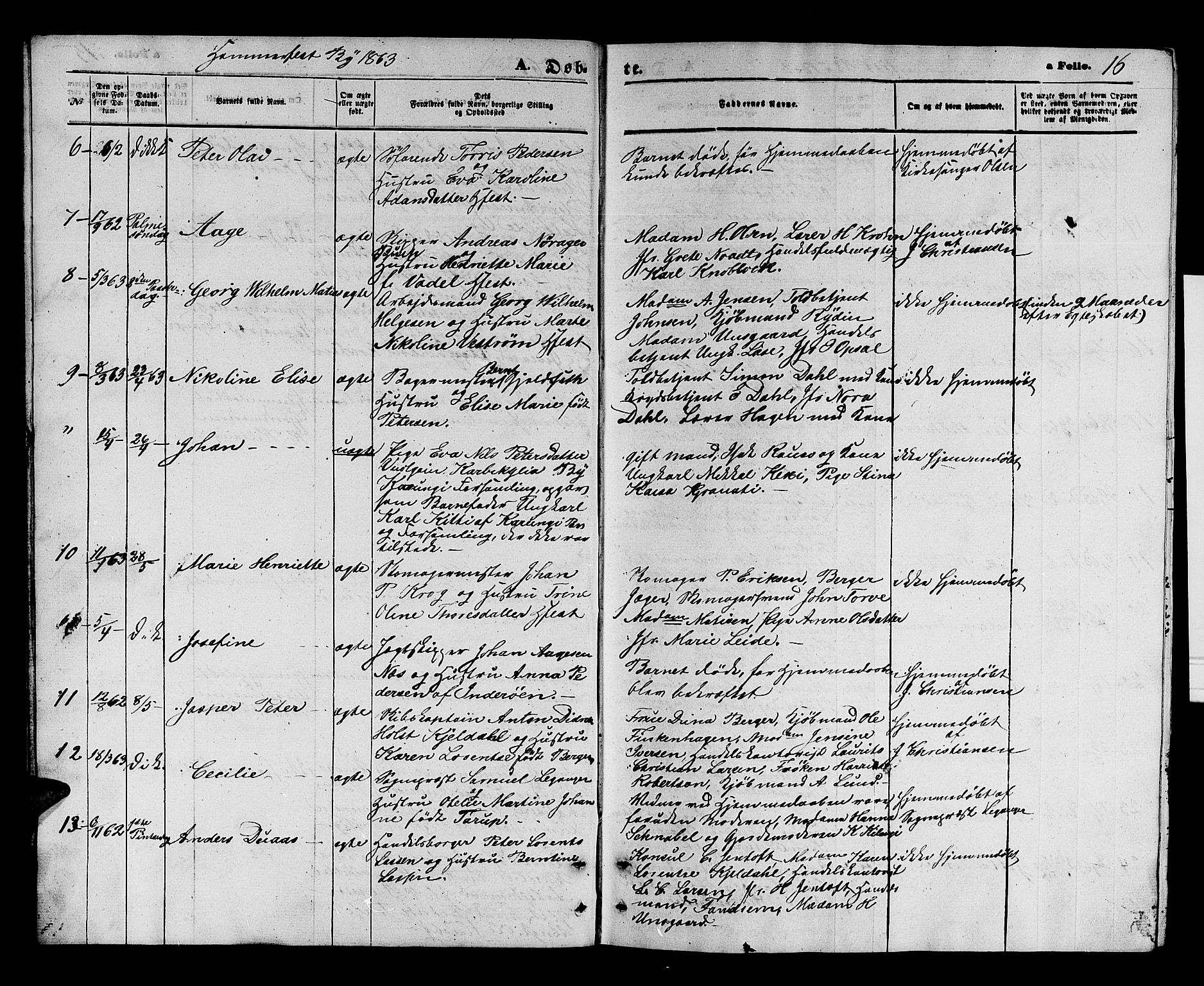 Hammerfest sokneprestkontor, SATØ/S-1347/H/Hb/L0003.klokk: Parish register (copy) no. 3 /1, 1862-1868, p. 16