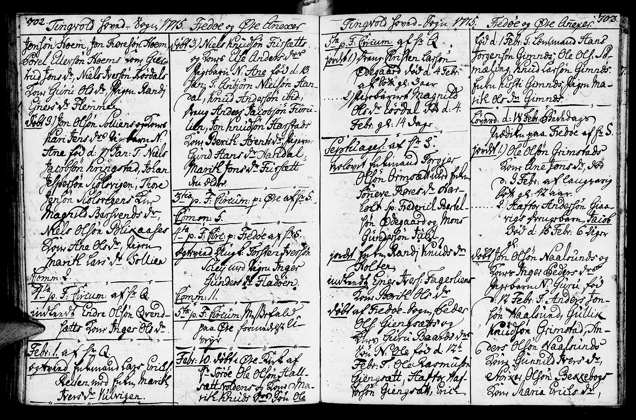 Ministerialprotokoller, klokkerbøker og fødselsregistre - Møre og Romsdal, SAT/A-1454/586/L0979: Parish register (official) no. 586A05, 1751-1776, p. 702-703
