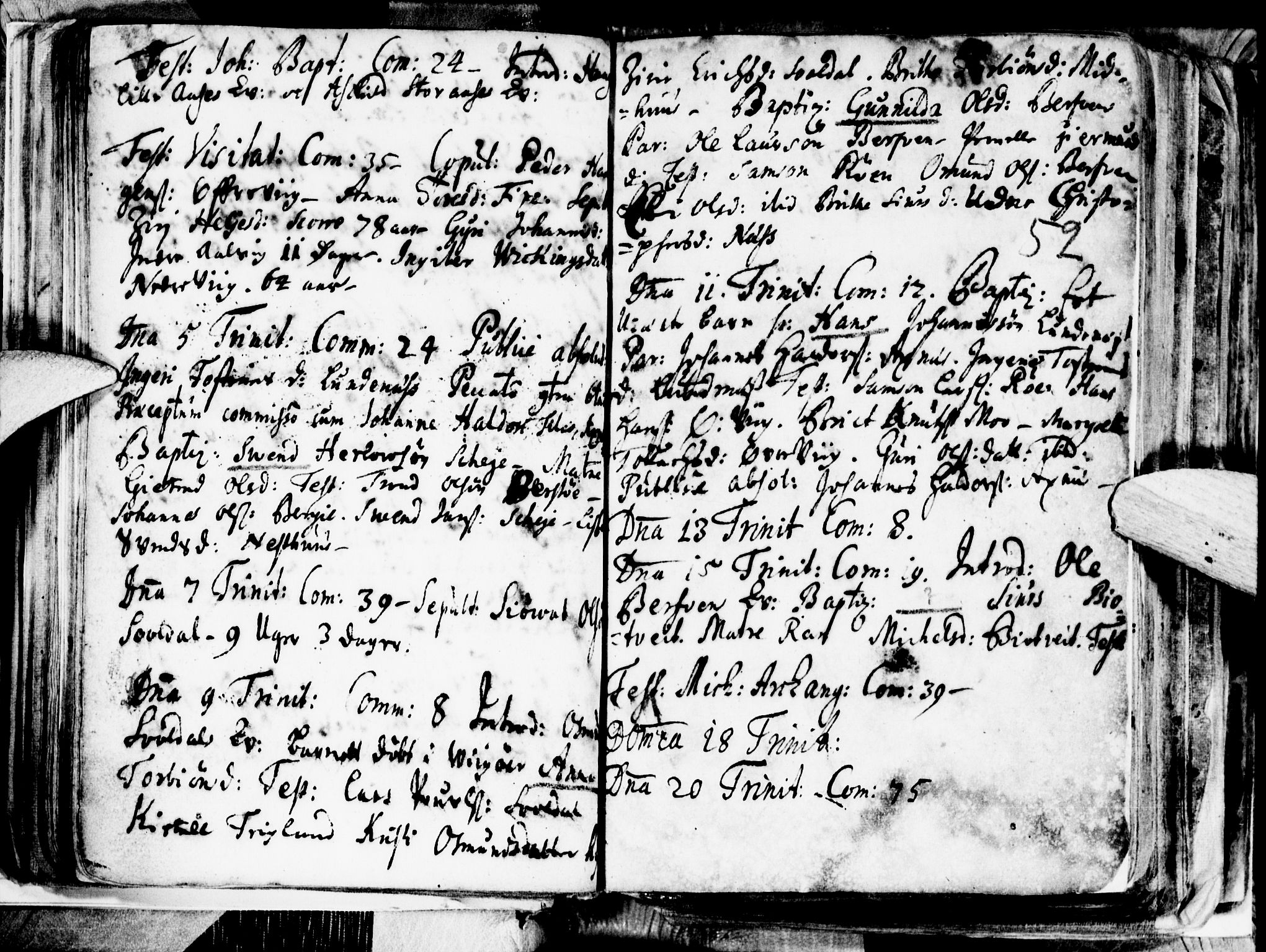 Kvam sokneprestembete, AV/SAB-A-76201/H/Haa: Parish register (official) no. A 1, 1690-1741, p. 52