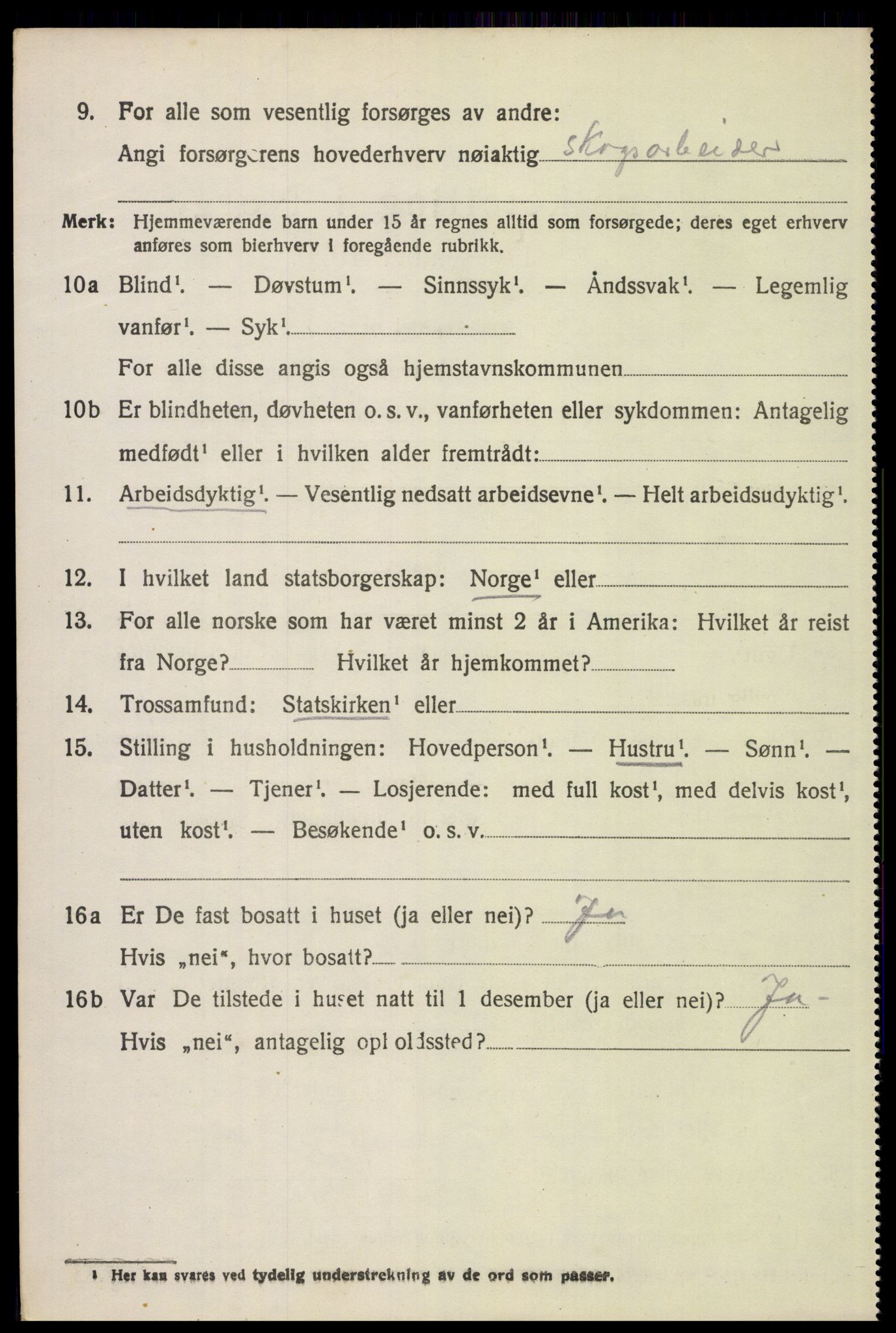 SAH, 1920 census for Elverum, 1920, p. 15837