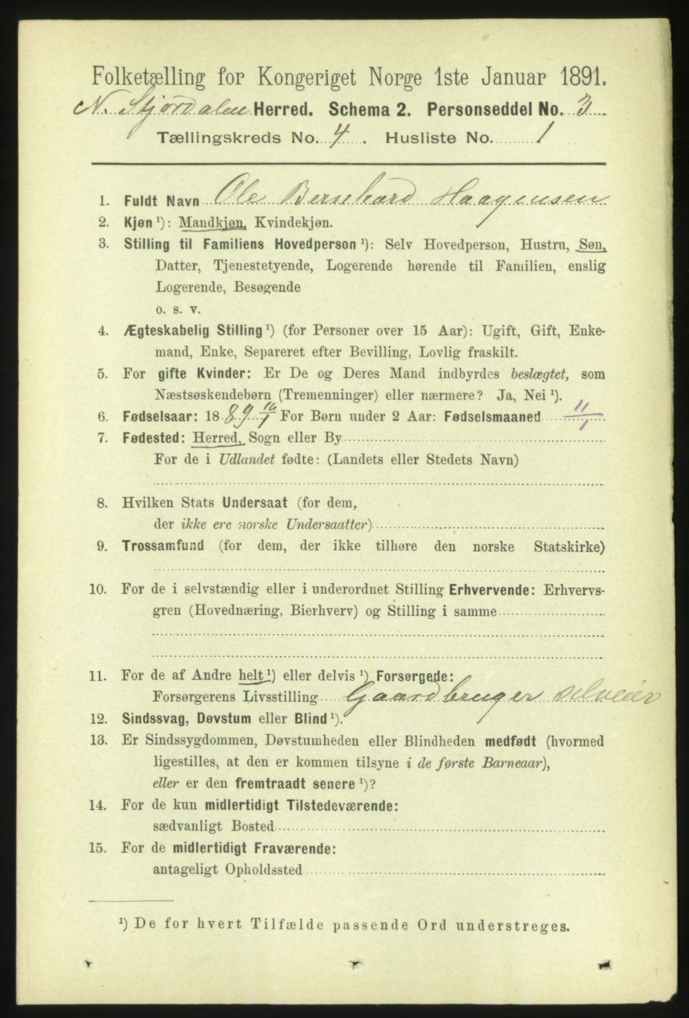 RA, 1891 census for 1714 Nedre Stjørdal, 1891, p. 1632