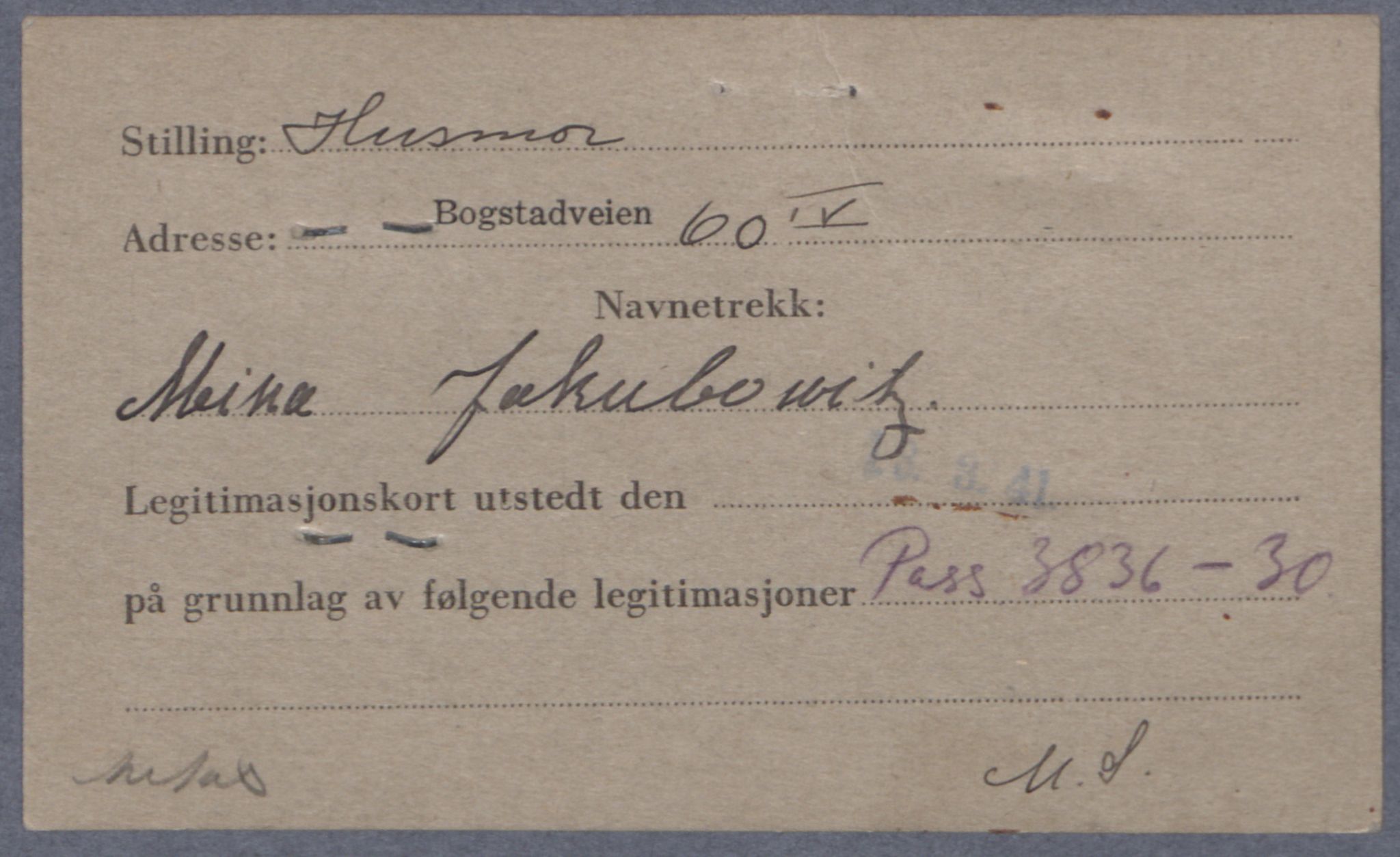 Sosialdepartementet, Våre Falne, AV/RA-S-1708/E/Ee/L0021A: Fotografier av jøder på legitimasjonskort (1941-42), 1941-1942, p. 182