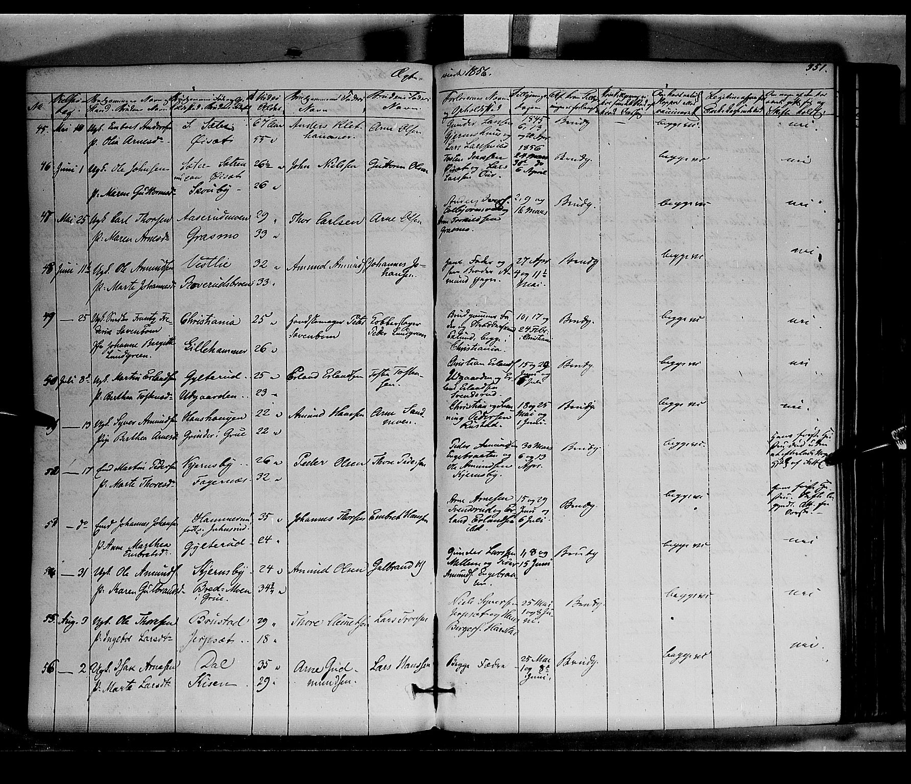 Vinger prestekontor, SAH/PREST-024/H/Ha/Haa/L0010: Parish register (official) no. 10, 1855-1861, p. 351