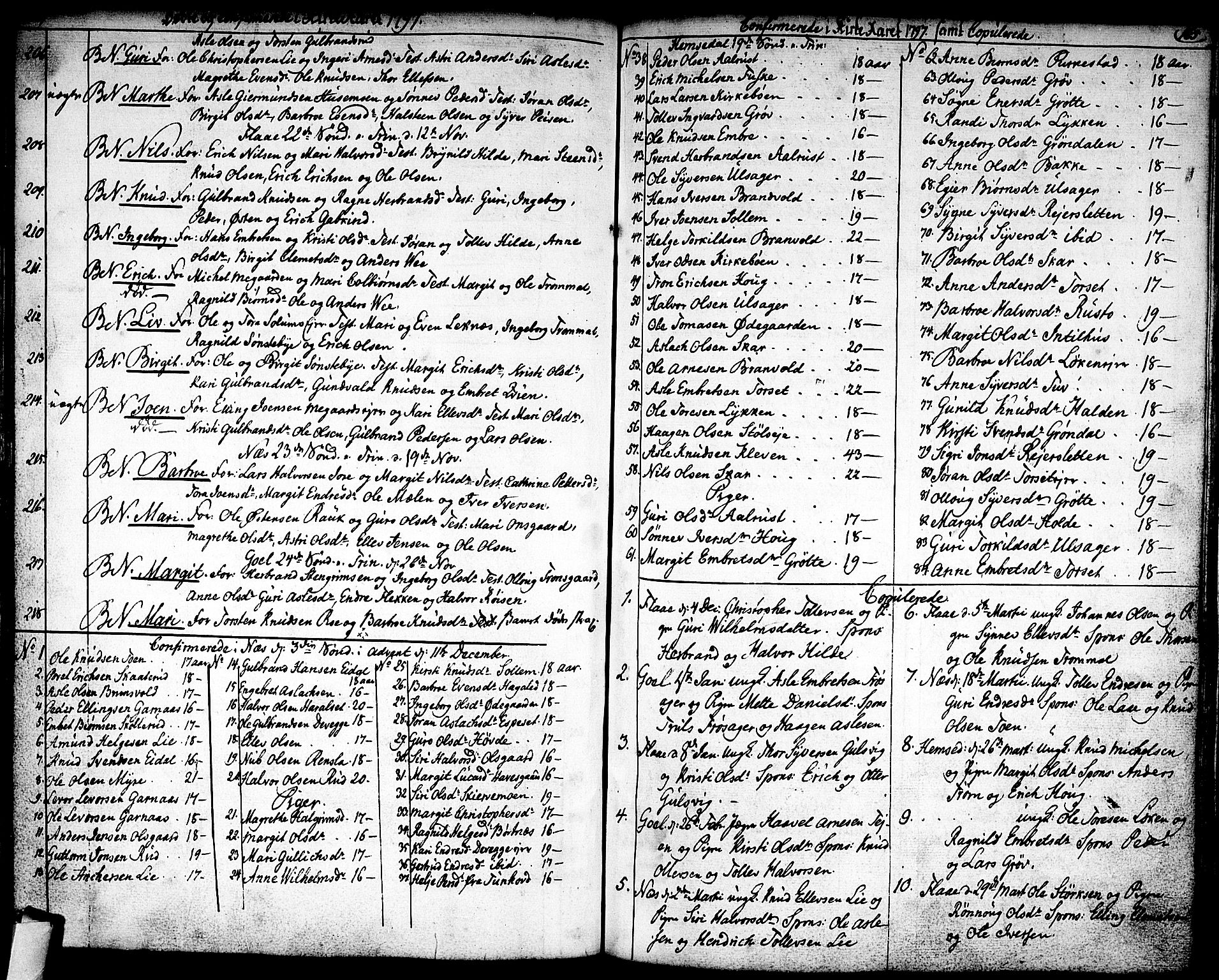Nes kirkebøker, SAKO/A-236/F/Fa/L0005: Parish register (official) no. 5, 1787-1807, p. 164-165
