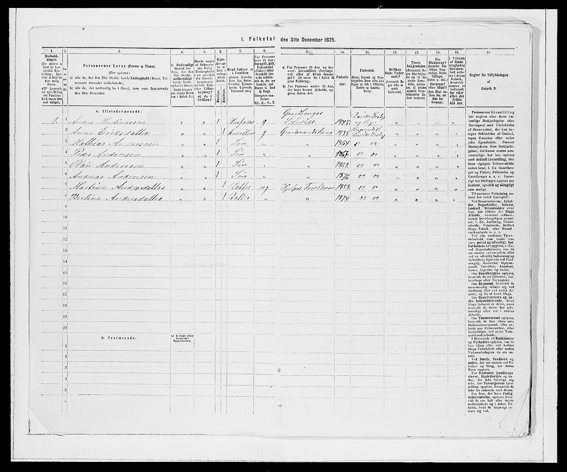 SAB, 1875 Census for 1442P Davik, 1875, p. 880