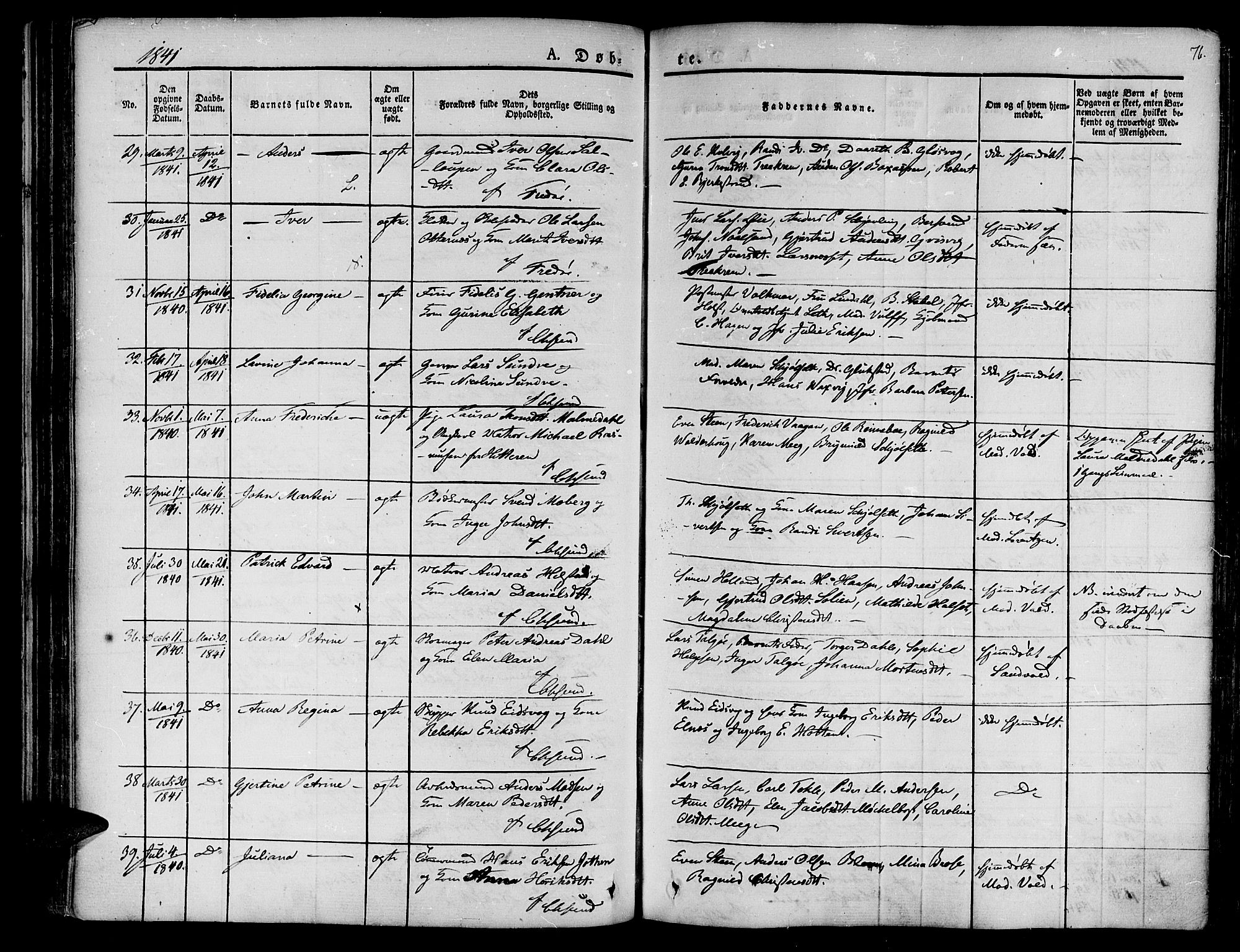 Ministerialprotokoller, klokkerbøker og fødselsregistre - Møre og Romsdal, AV/SAT-A-1454/572/L0843: Parish register (official) no. 572A06, 1832-1842, p. 76