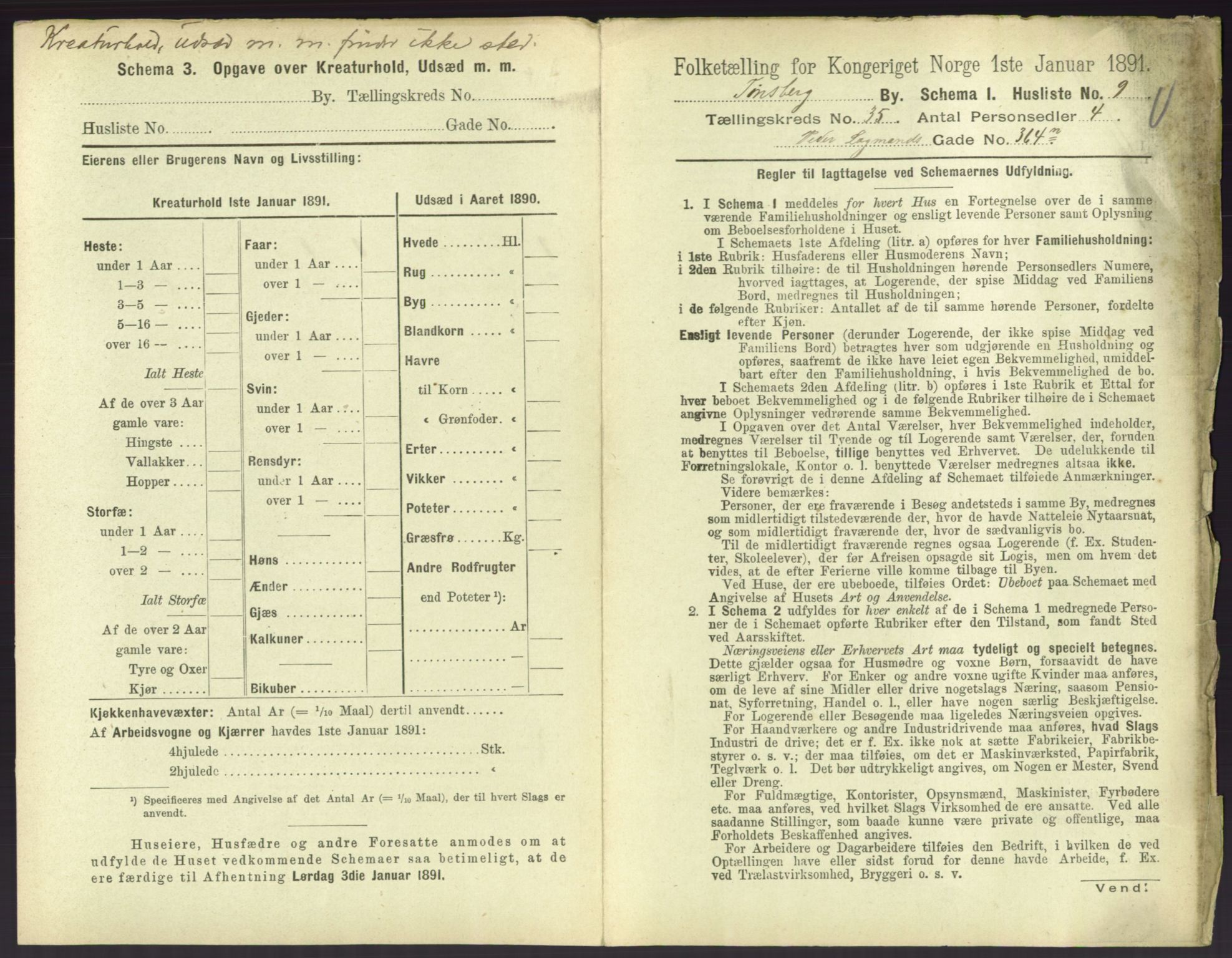 RA, 1891 census for 0705 Tønsberg, 1891, p. 1022