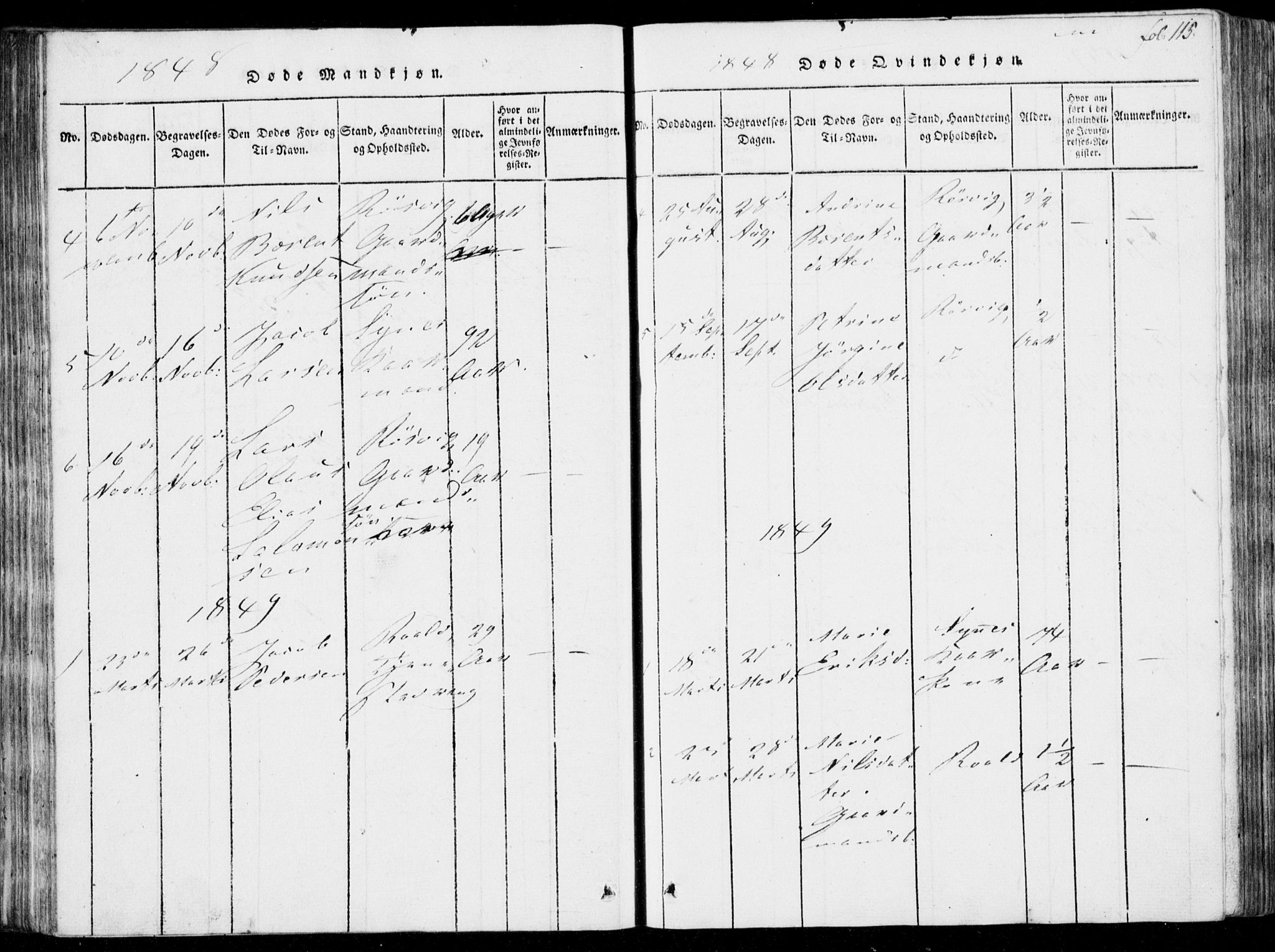 Ministerialprotokoller, klokkerbøker og fødselsregistre - Møre og Romsdal, SAT/A-1454/537/L0517: Parish register (official) no. 537A01, 1818-1862, p. 115