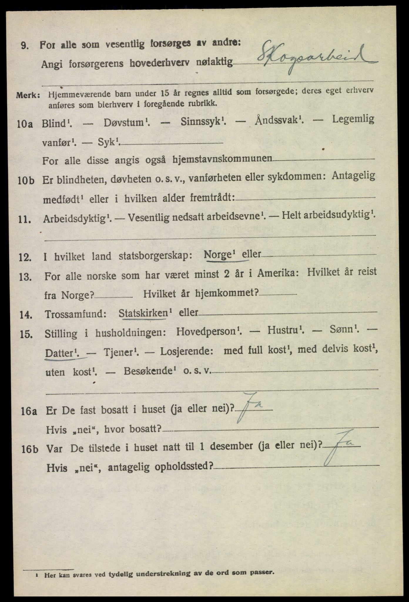 SAH, 1920 census for Ytre Rendal, 1920, p. 3636