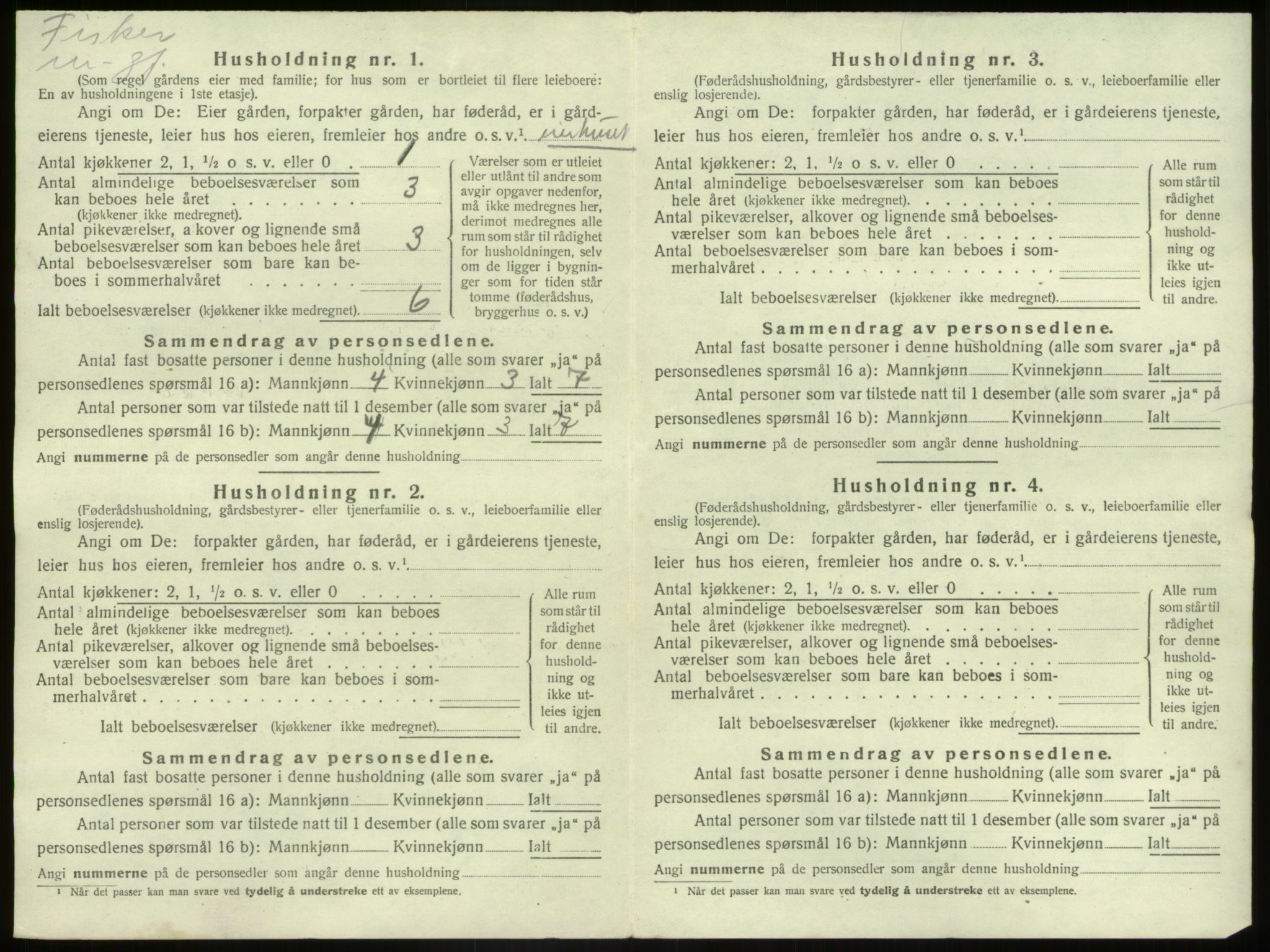 SAB, 1920 census for Bremanger, 1920, p. 56