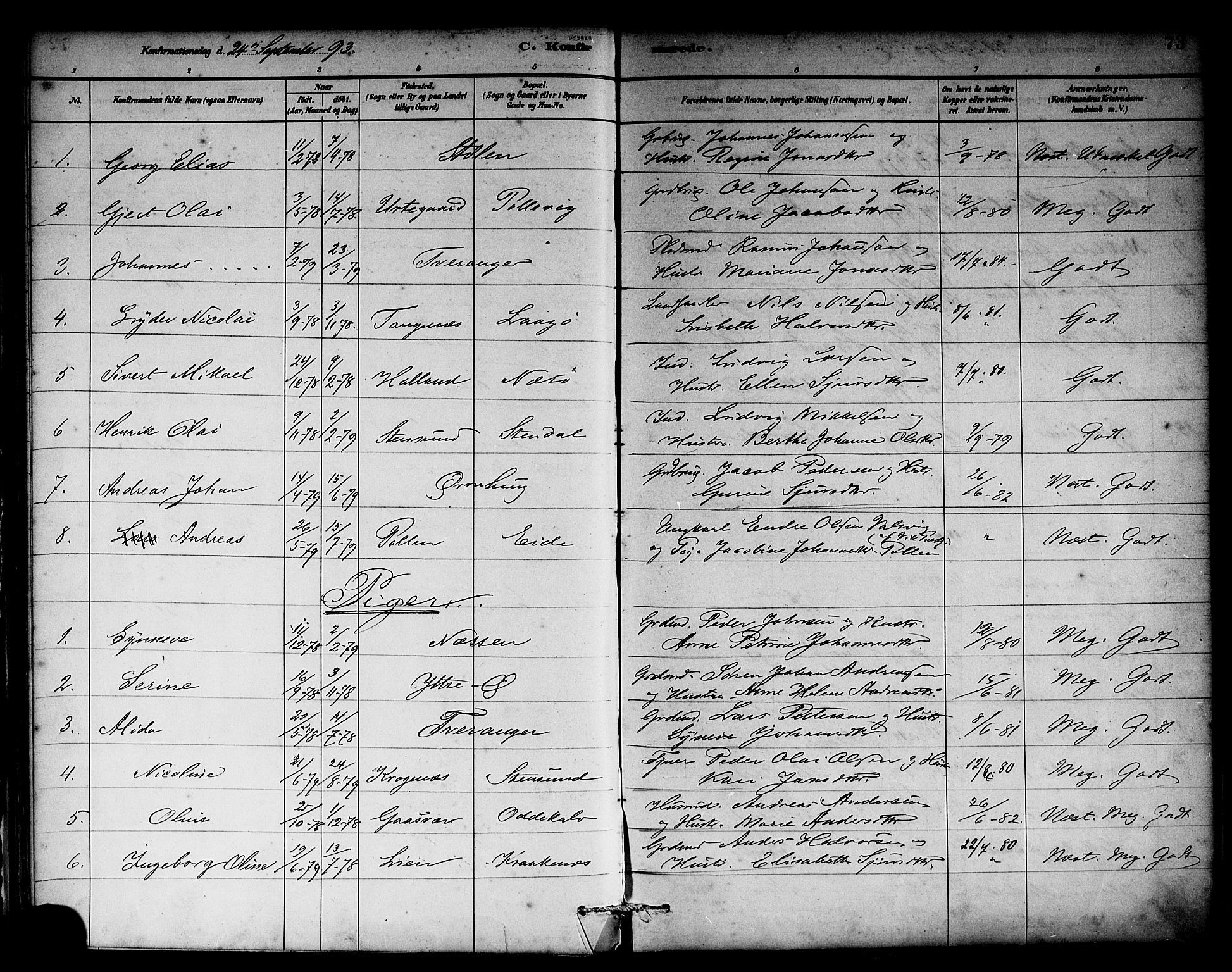 Solund sokneprestembete, AV/SAB-A-81401: Parish register (official) no. A 1, 1881-1902, p. 73