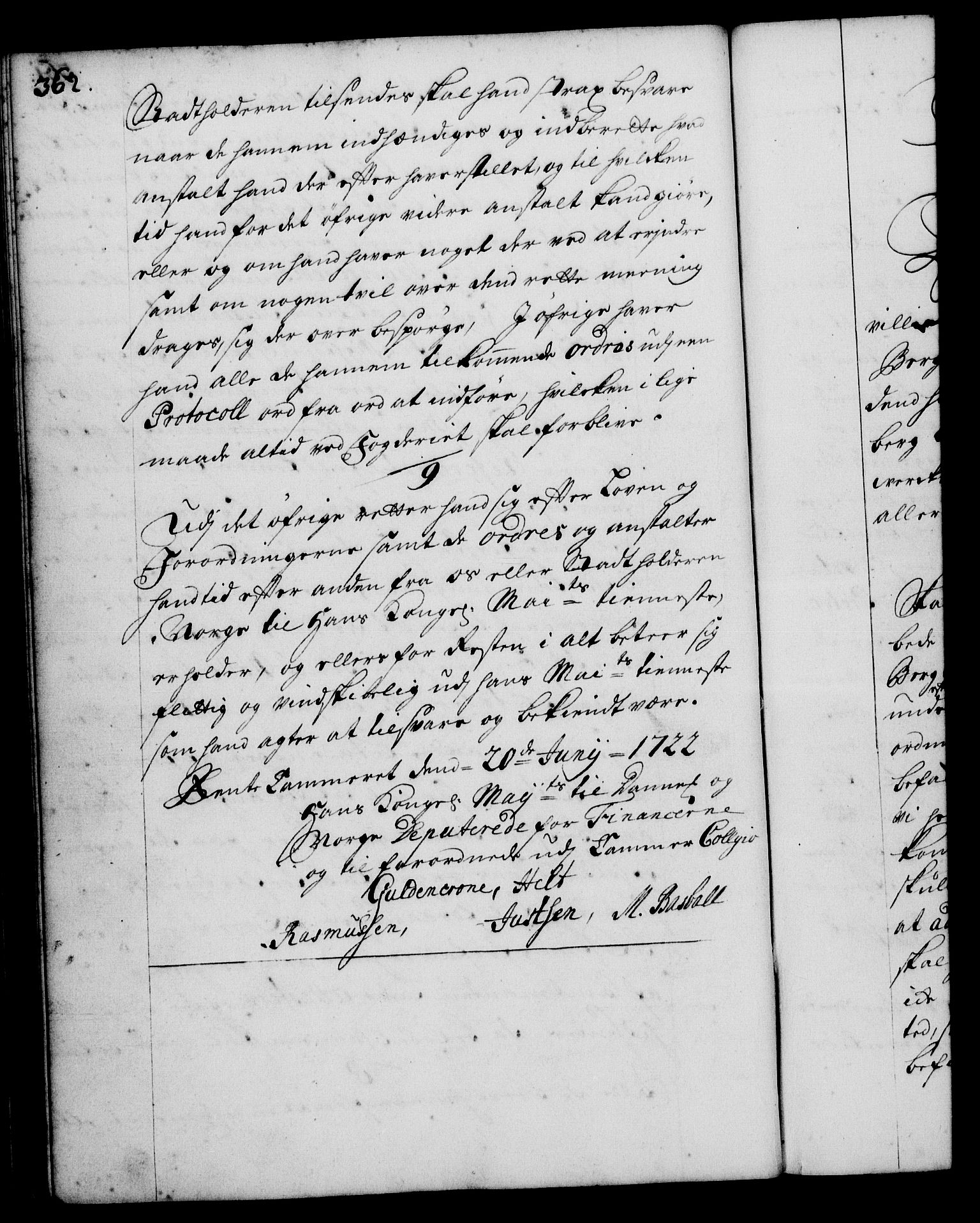Rentekammeret, Kammerkanselliet, RA/EA-3111/G/Gg/Ggi/L0001: Norsk instruksjonsprotokoll med register (merket RK 53.34), 1720-1729, p. 362