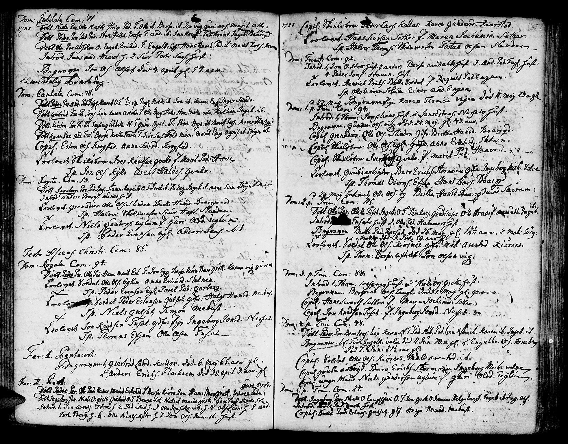 Ministerialprotokoller, klokkerbøker og fødselsregistre - Sør-Trøndelag, SAT/A-1456/695/L1138: Parish register (official) no. 695A02 /1, 1757-1801, p. 127