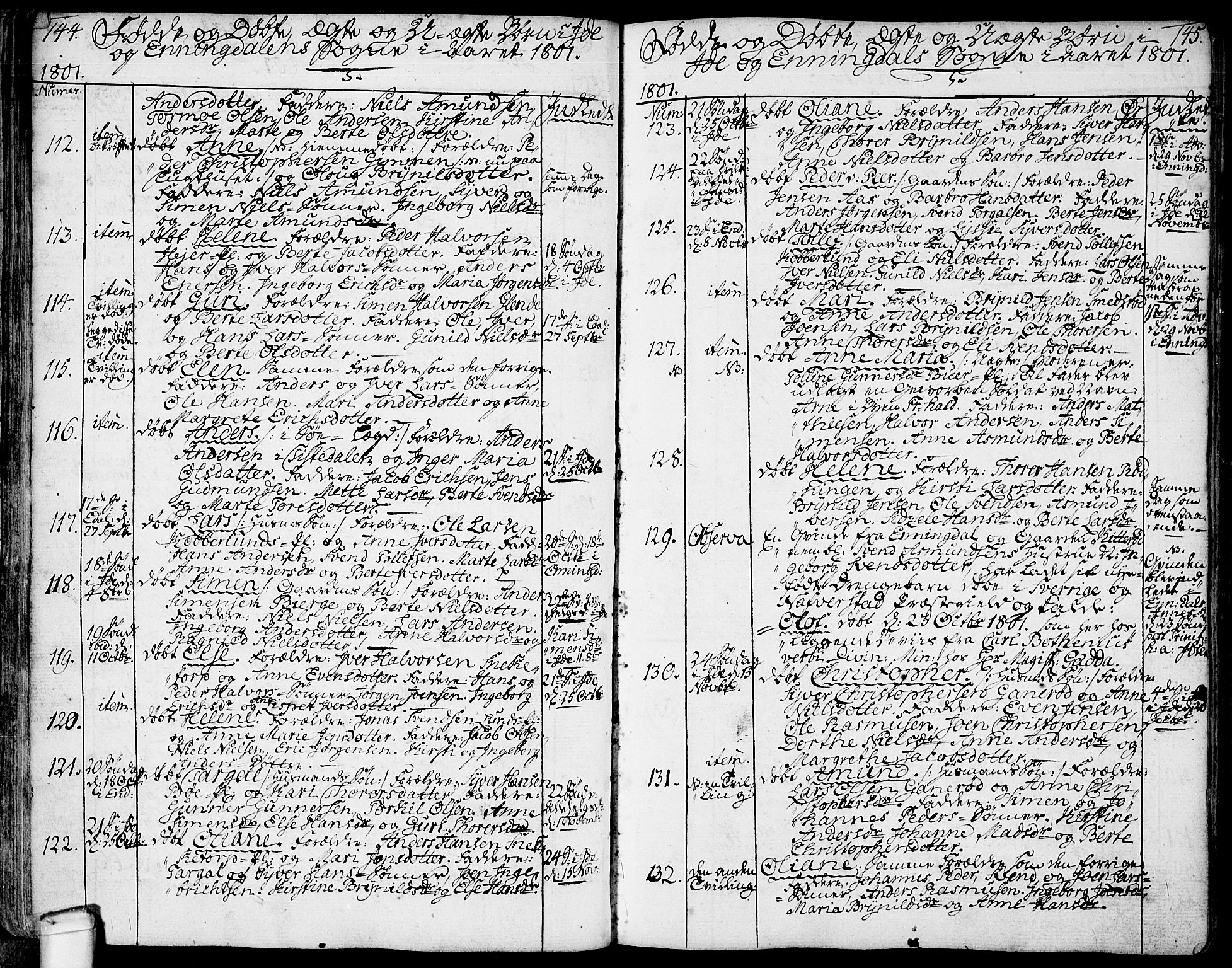 Idd prestekontor Kirkebøker, AV/SAO-A-10911/F/Fc/L0001: Parish register (official) no. III 1, 1770-1814, p. 144-145