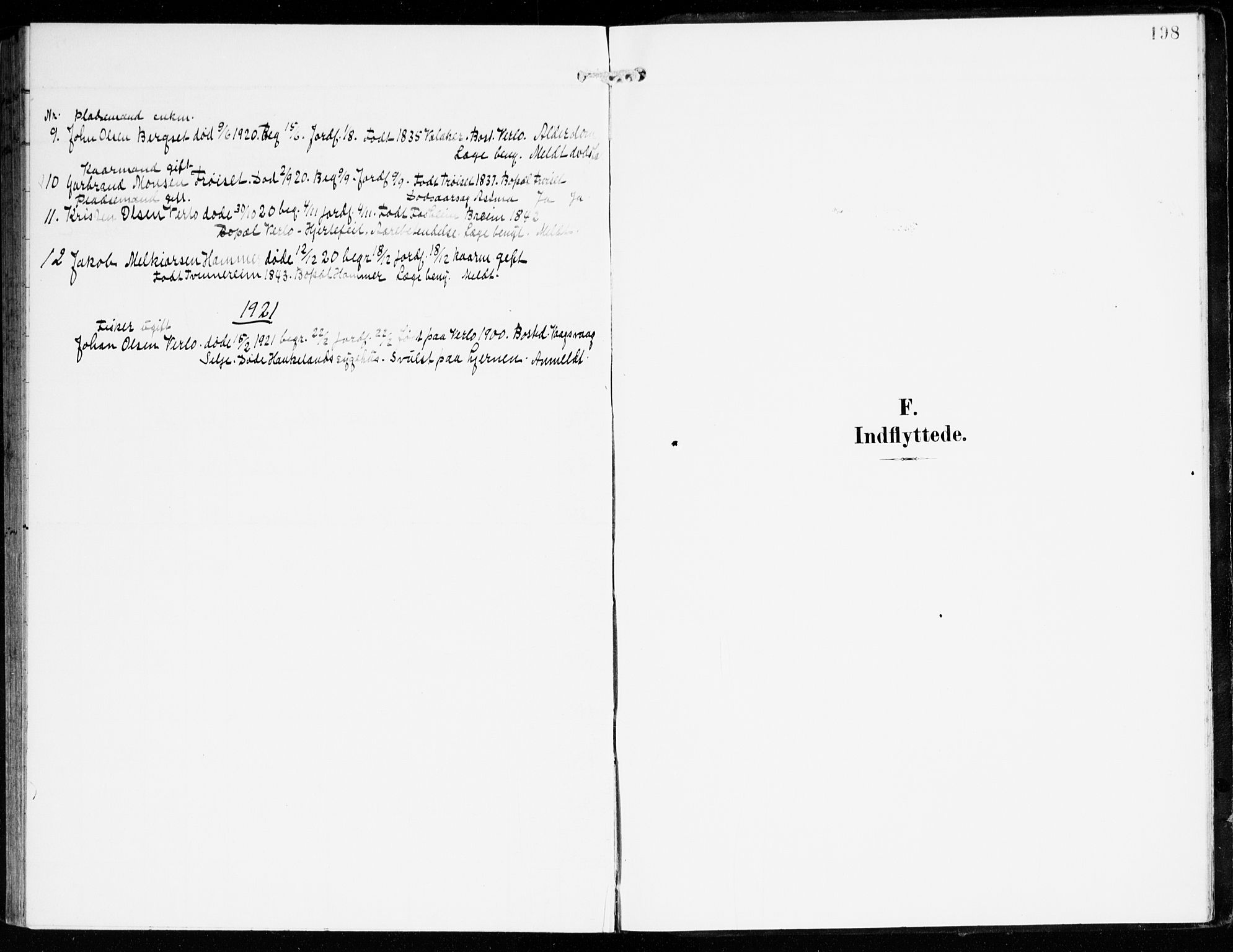 Innvik sokneprestembete, SAB/A-80501: Parish register (official) no. D 2, 1900-1921, p. 198
