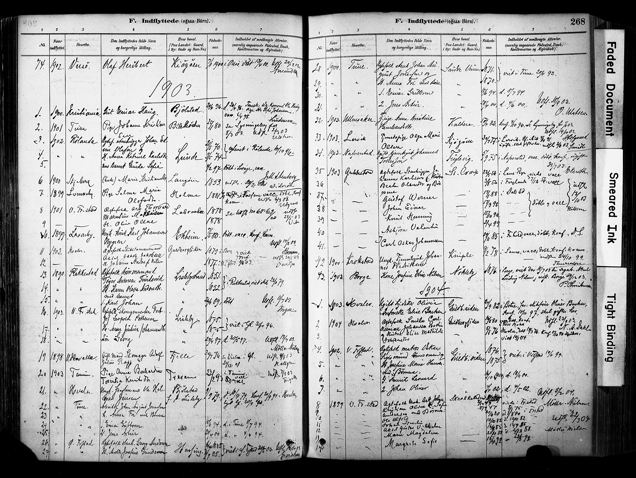Glemmen prestekontor Kirkebøker, AV/SAO-A-10908/F/Fa/L0012: Parish register (official) no. 12, 1878-1973, p. 268
