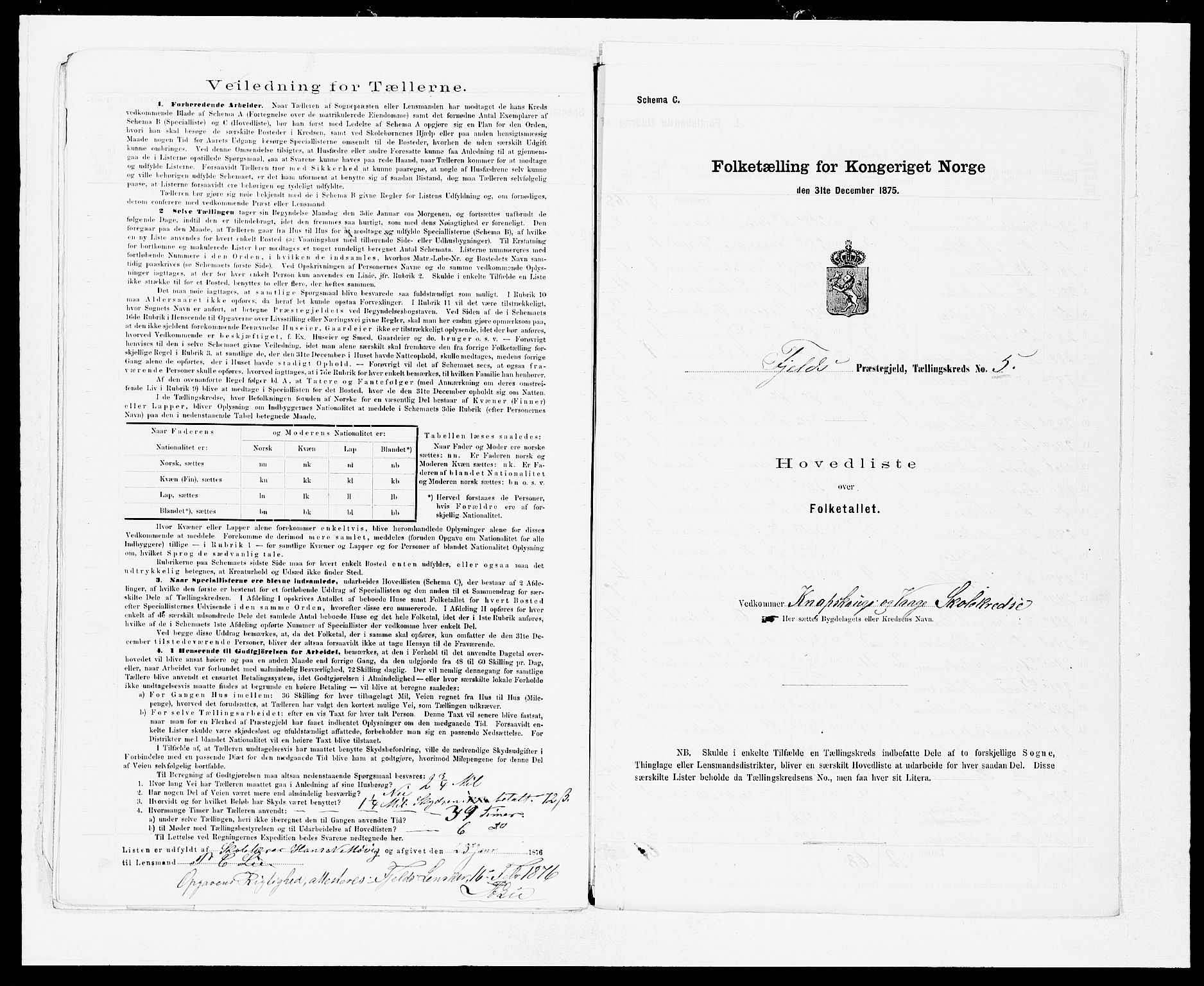 SAB, 1875 census for 1246P Fjell, 1875, p. 12