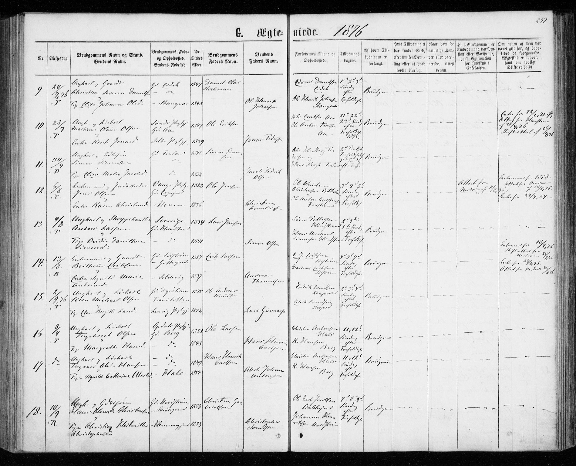 Tranøy sokneprestkontor, AV/SATØ-S-1313/I/Ia/Iaa/L0008kirke: Parish register (official) no. 8, 1867-1877, p. 251