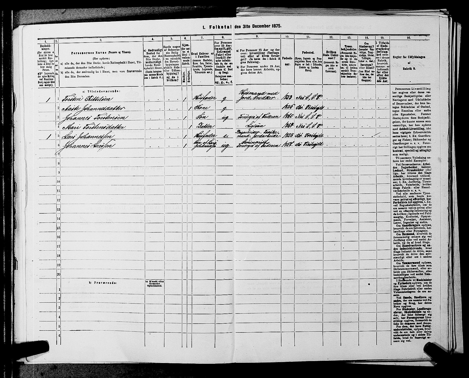 SAKO, 1875 census for 0822P Sauherad, 1875, p. 1176