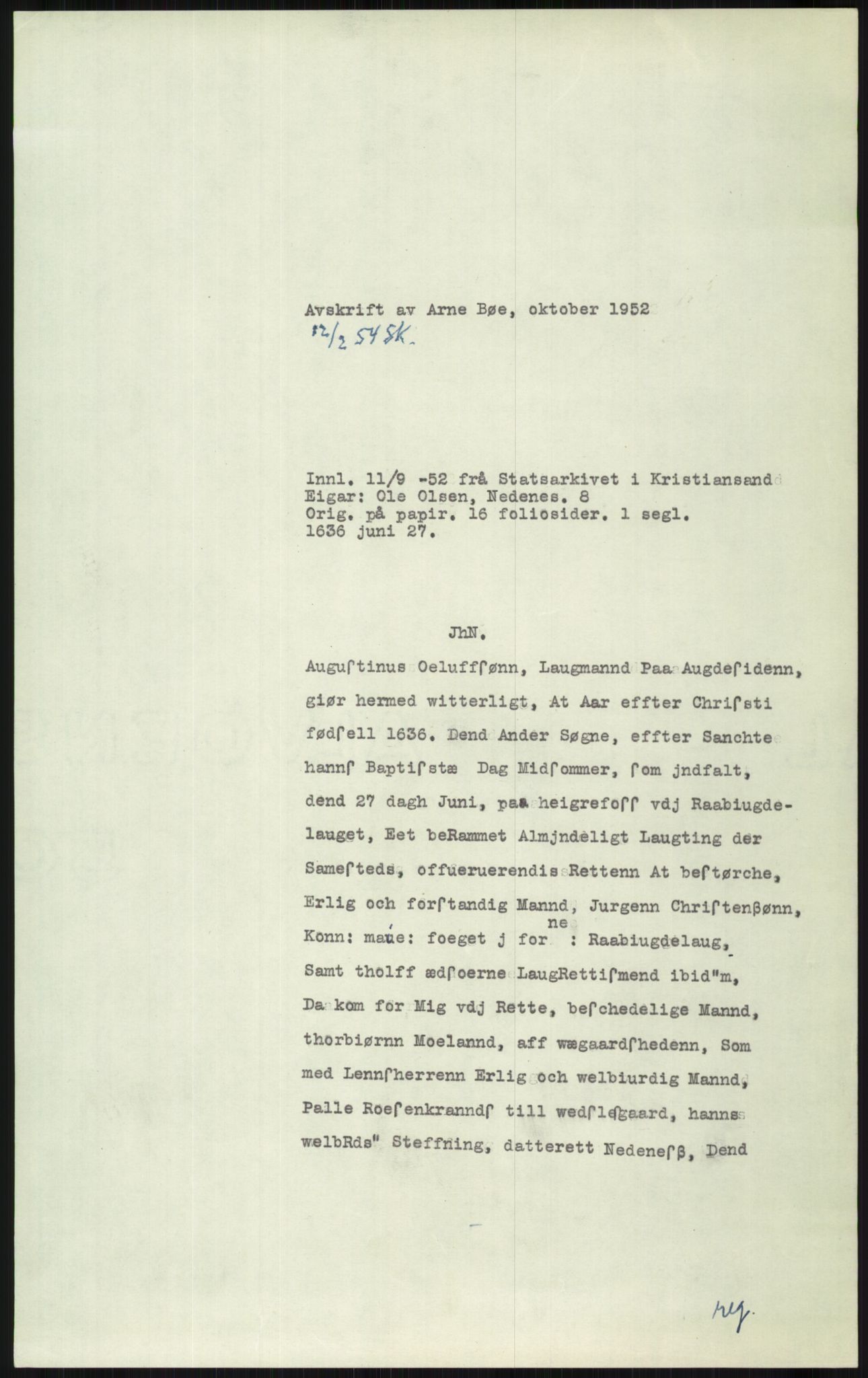 Samlinger til kildeutgivelse, Diplomavskriftsamlingen, AV/RA-EA-4053/H/Ha, p. 2975