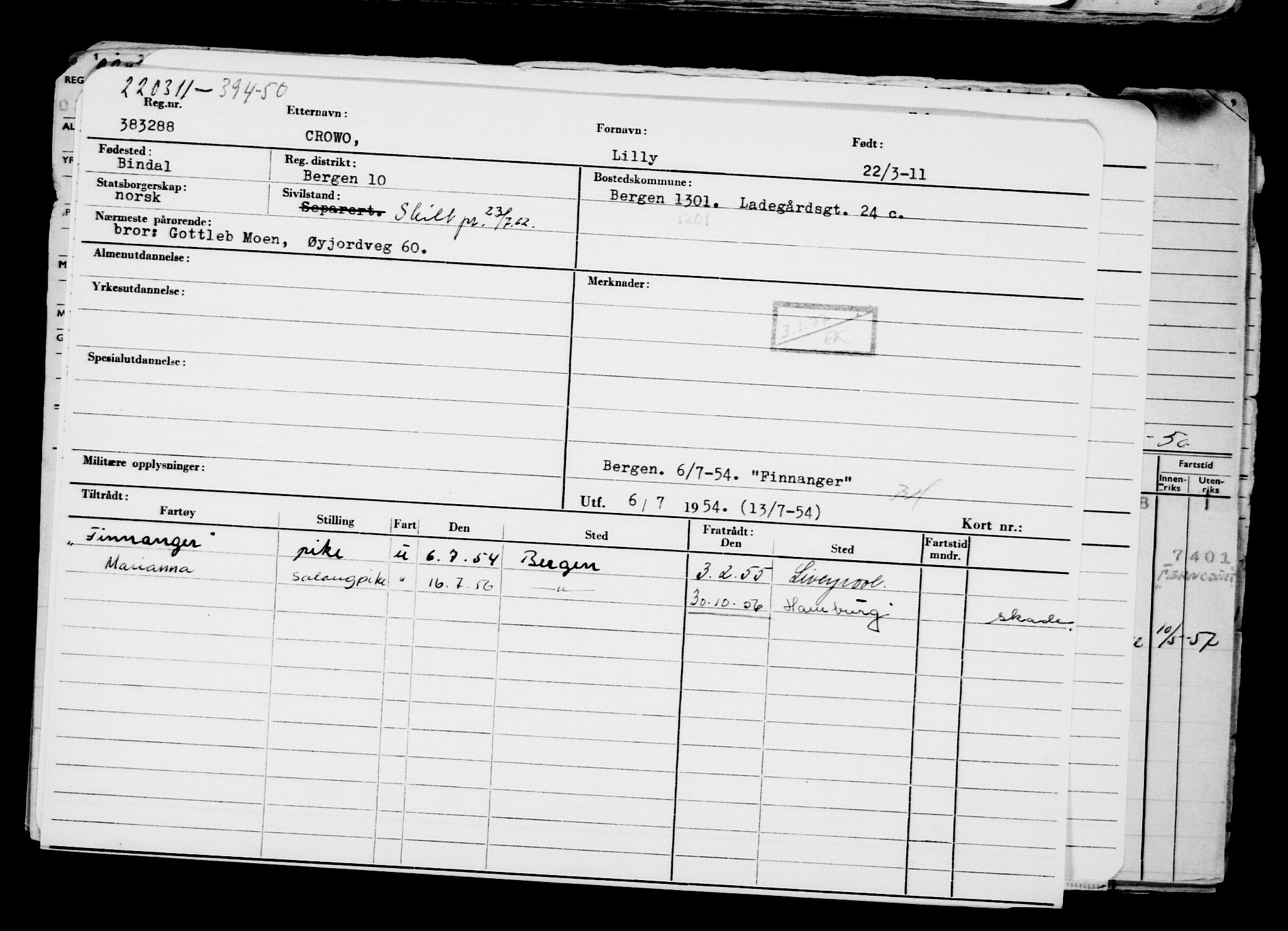 Direktoratet for sjømenn, AV/RA-S-3545/G/Gb/L0094: Hovedkort, 1911, p. 774