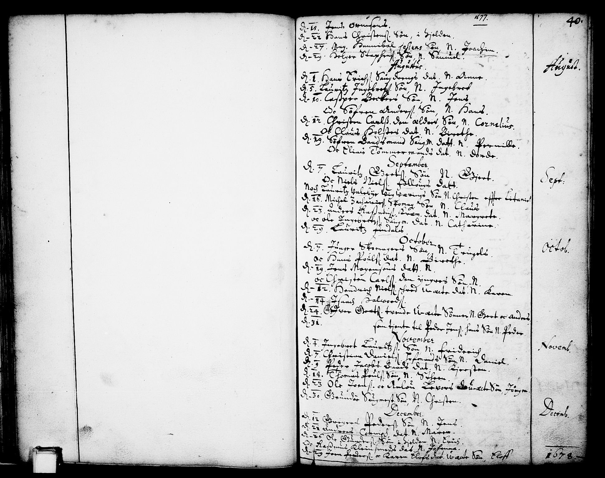 Skien kirkebøker, SAKO/A-302/F/Fa/L0001: Parish register (official) no. 1, 1659-1679, p. 40