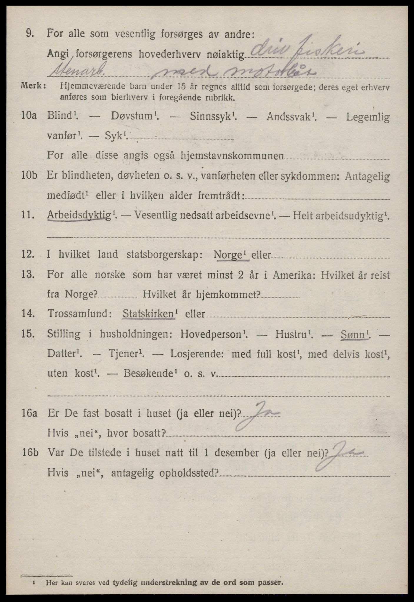 SAT, 1920 census for Aukra, 1920, p. 2132