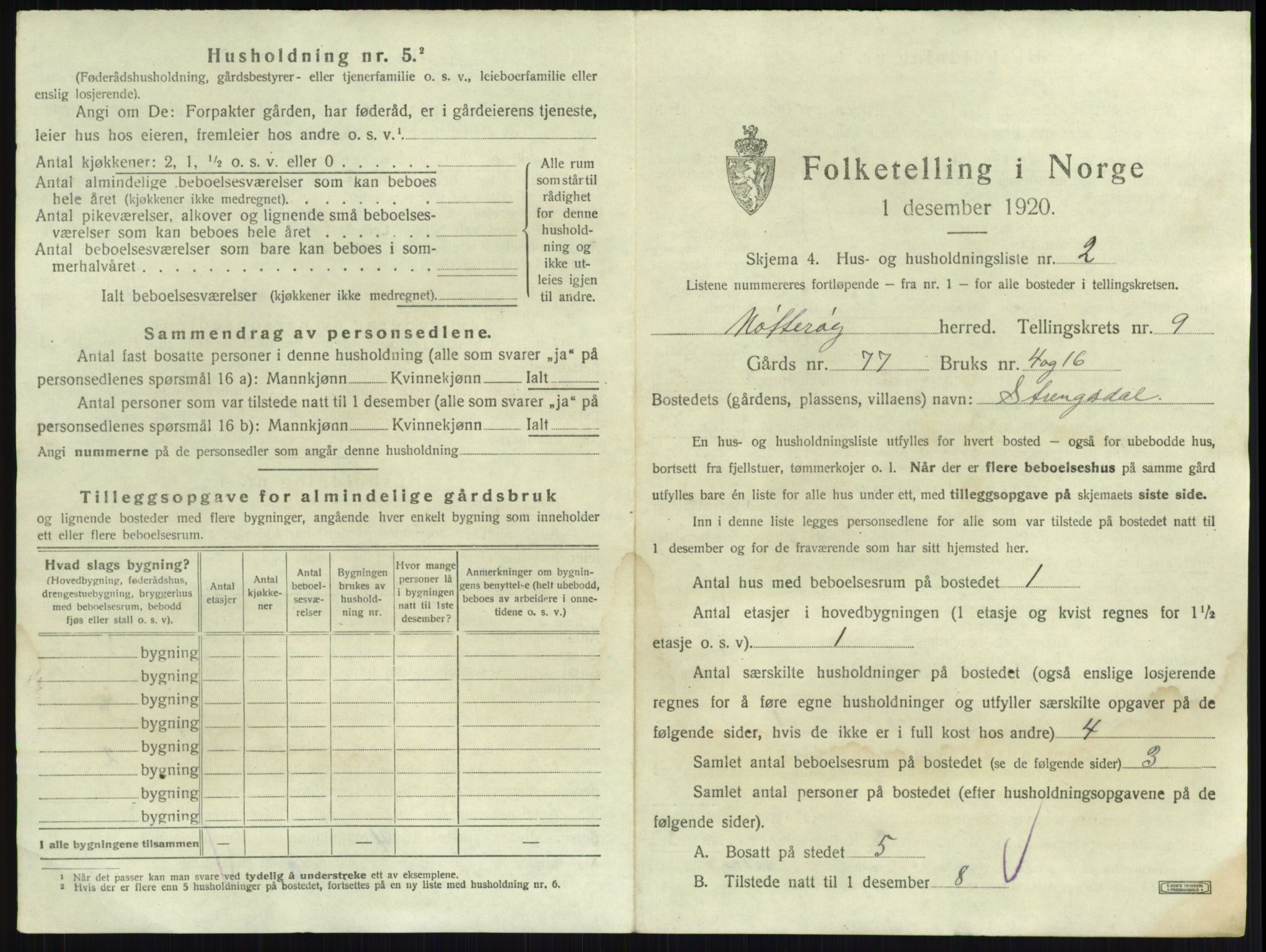 SAKO, 1920 census for Nøtterøy, 1920, p. 1740