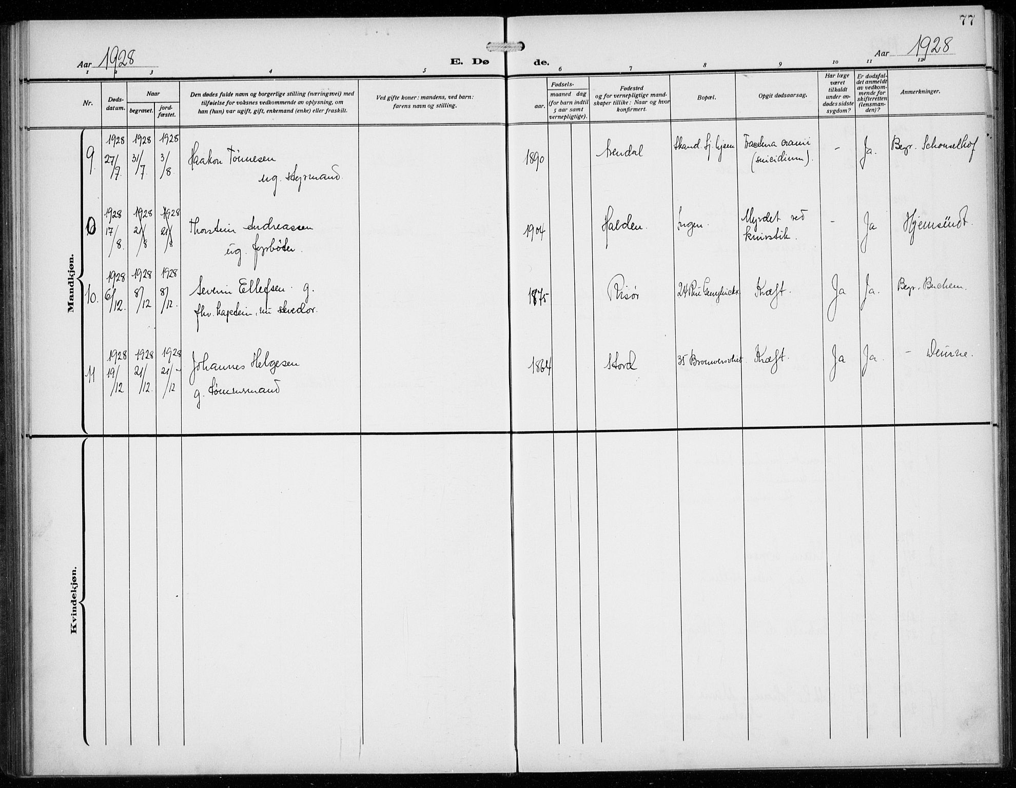 Den norske sjømannsmisjon i utlandet/Antwerpen, SAB/SAB/PA-0105/H/Ha/L0003: Parish register (official) no. A 3, 1914-1930, p. 77