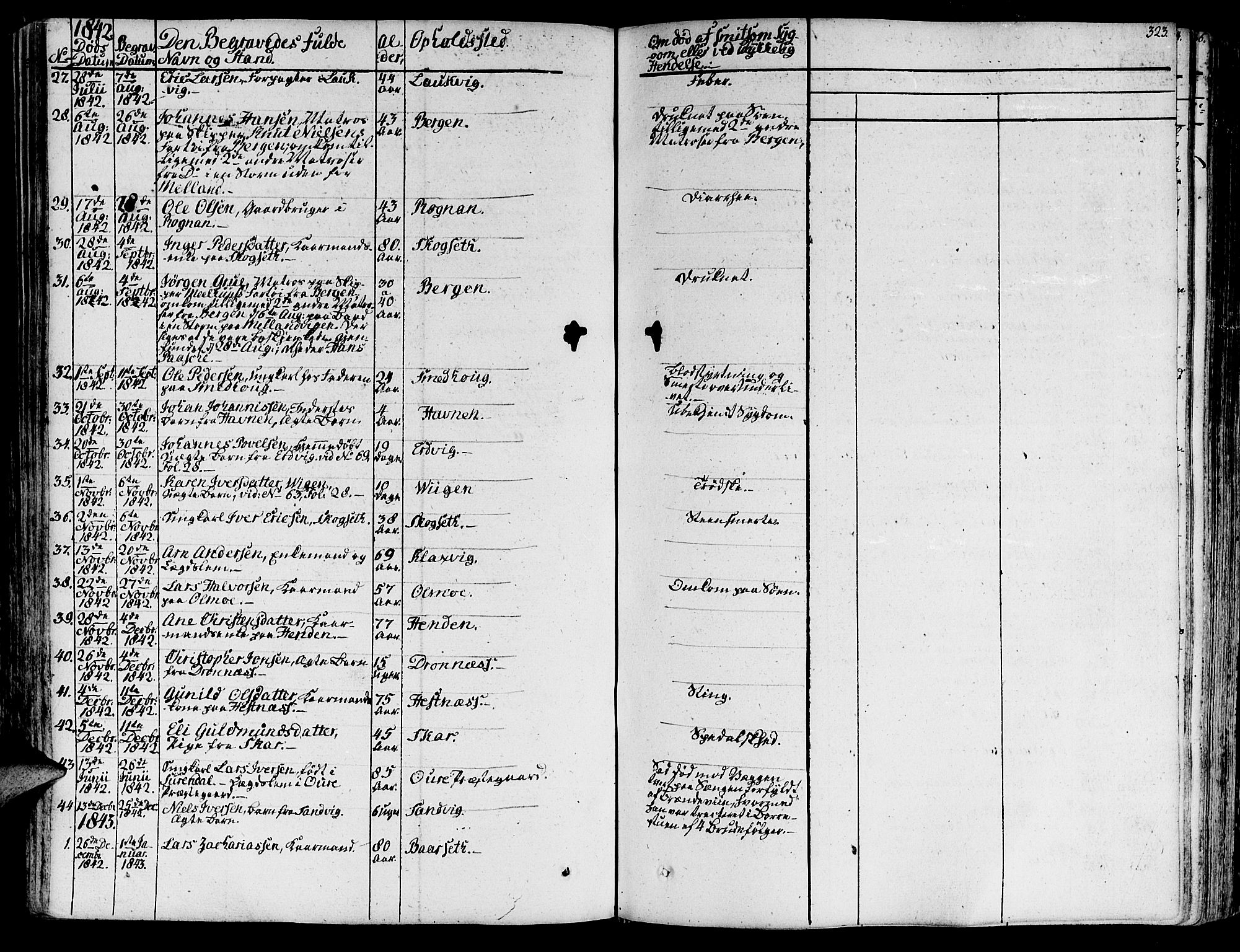 Ministerialprotokoller, klokkerbøker og fødselsregistre - Møre og Romsdal, SAT/A-1454/578/L0904: Parish register (official) no. 578A03, 1836-1858, p. 323